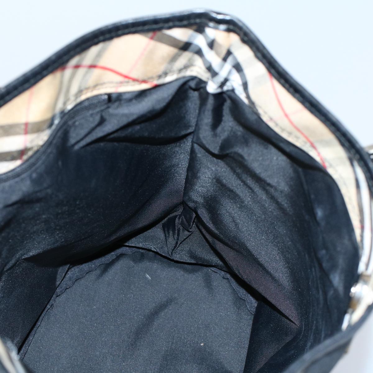 BurberrySs Shoulder Bag Nylon Black Auth hk862