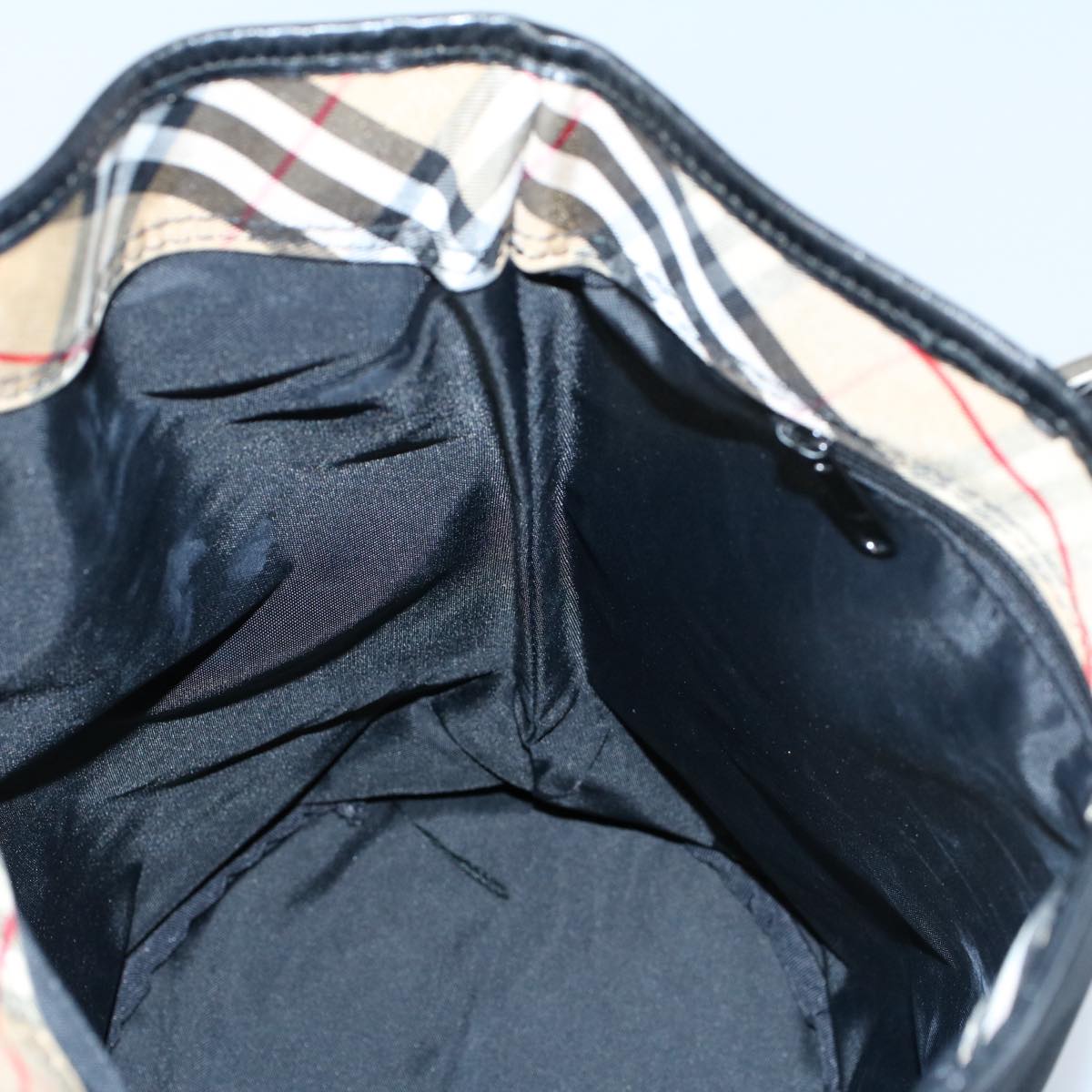 BurberrySs Shoulder Bag Nylon Black Auth hk862