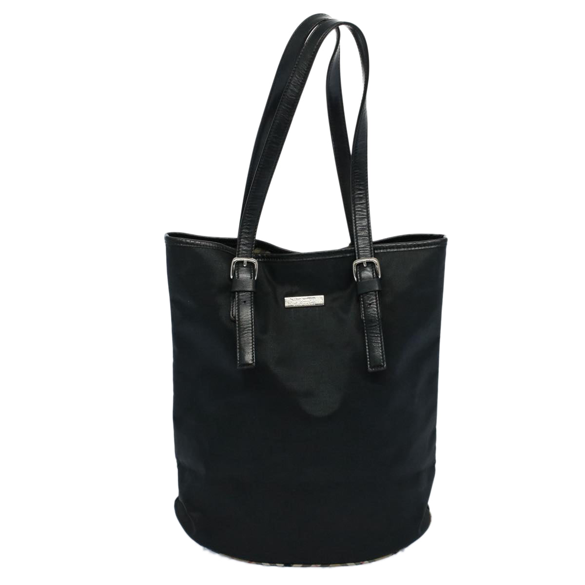 BurberrySs Shoulder Bag Nylon Black Auth hk862