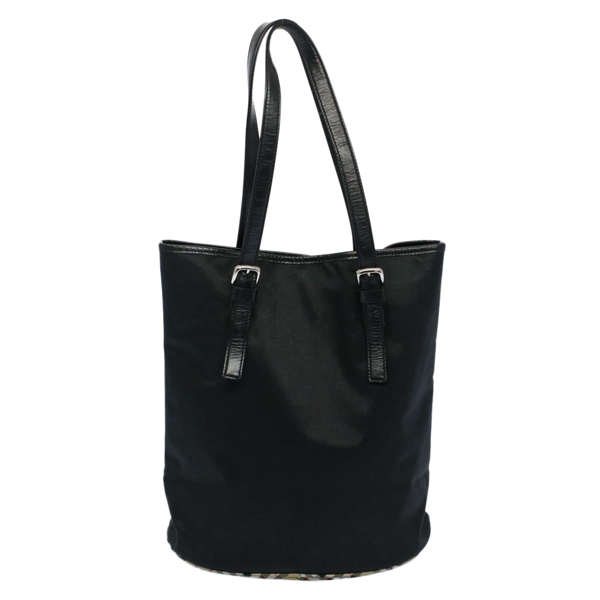BurberrySs Shoulder Bag Nylon Black Auth hk862
