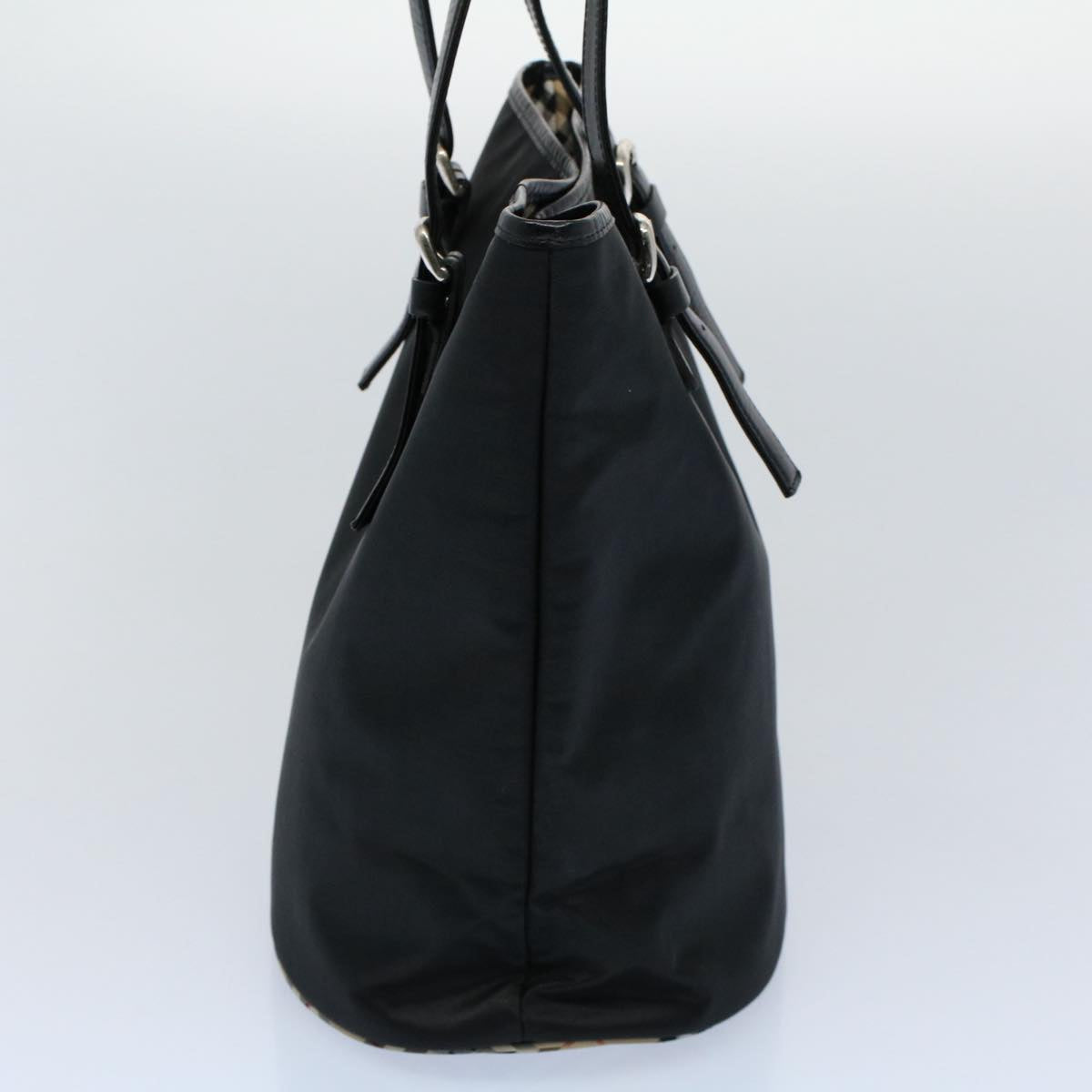 BurberrySs Shoulder Bag Nylon Black Auth hk862