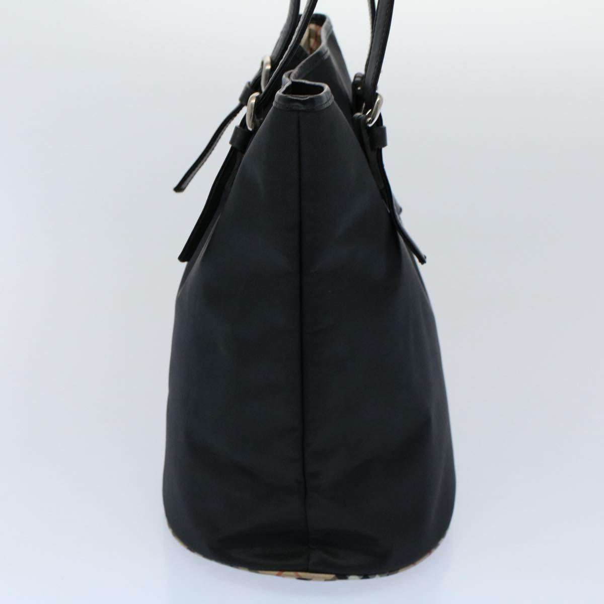 BurberrySs Shoulder Bag Nylon Black Auth hk862