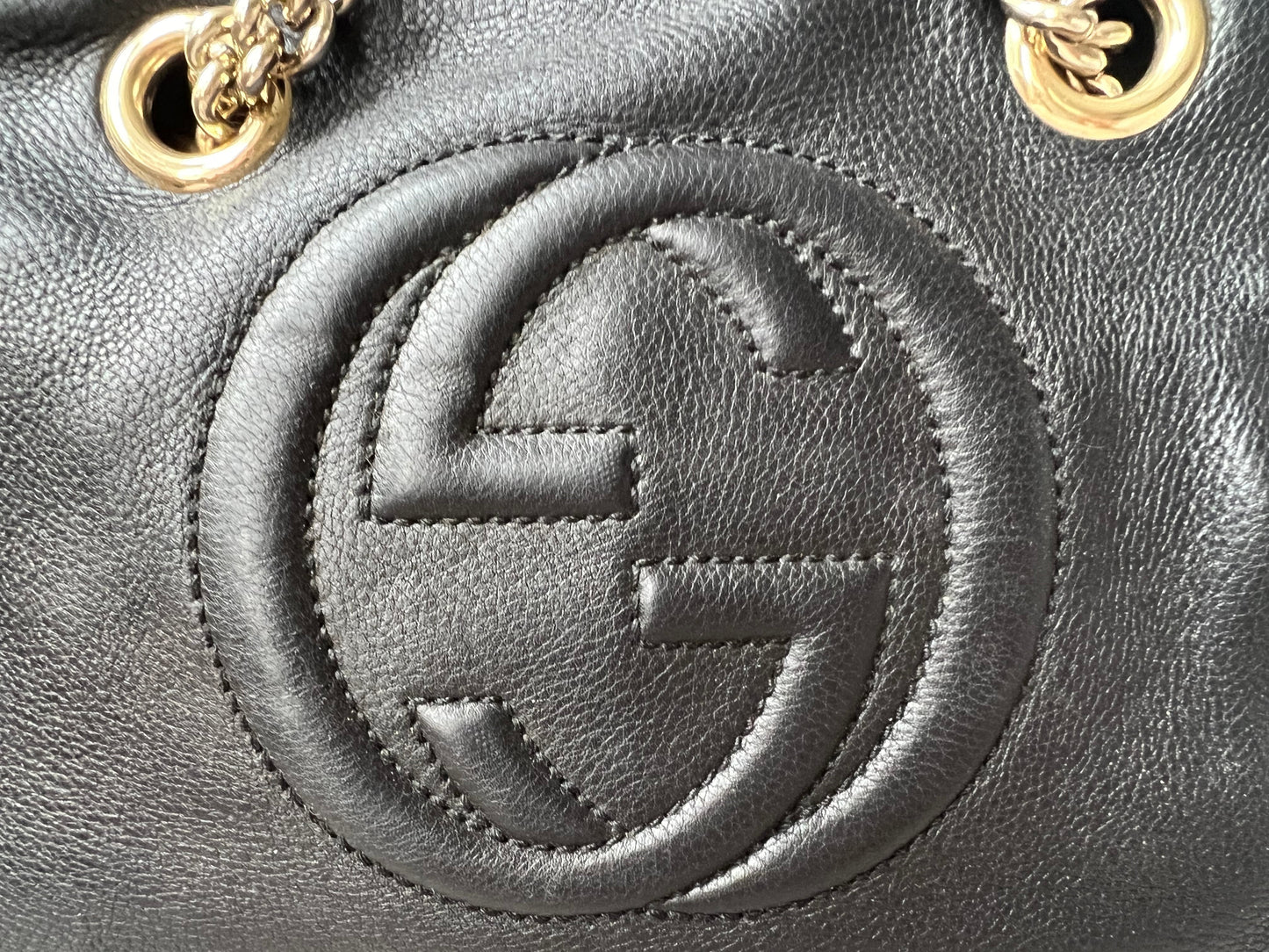 Gucci Black Small Soho Chain Tote