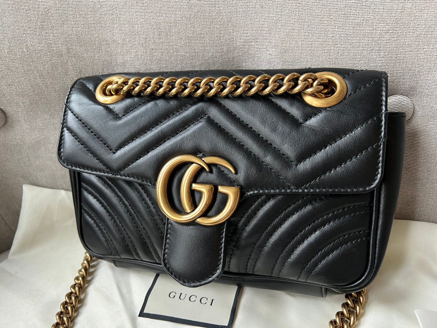 Gucci GG Black Marmont Mini Shoulder Bag (RRP £1,700)