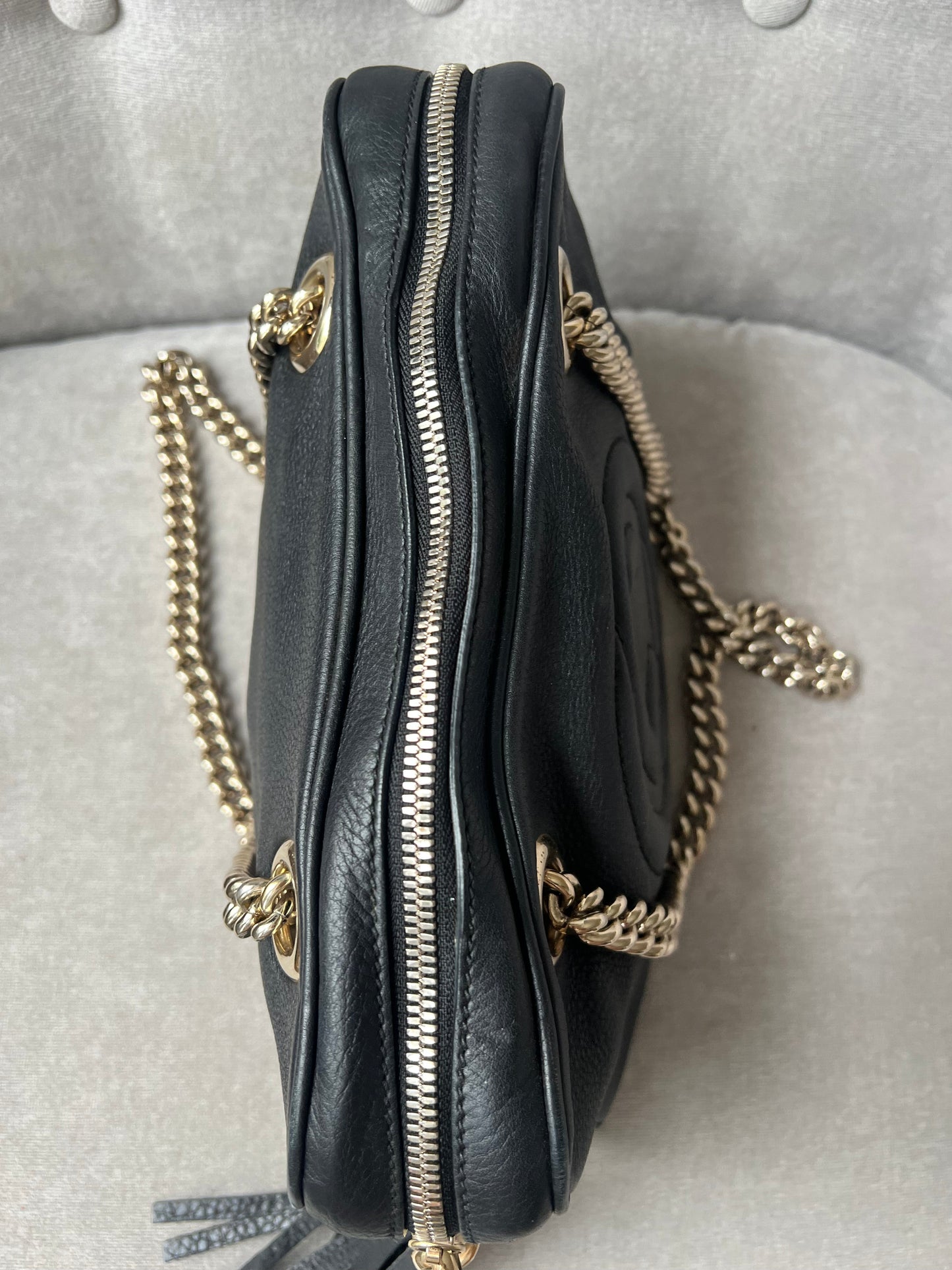 Gucci Black Small Soho Chain Tote