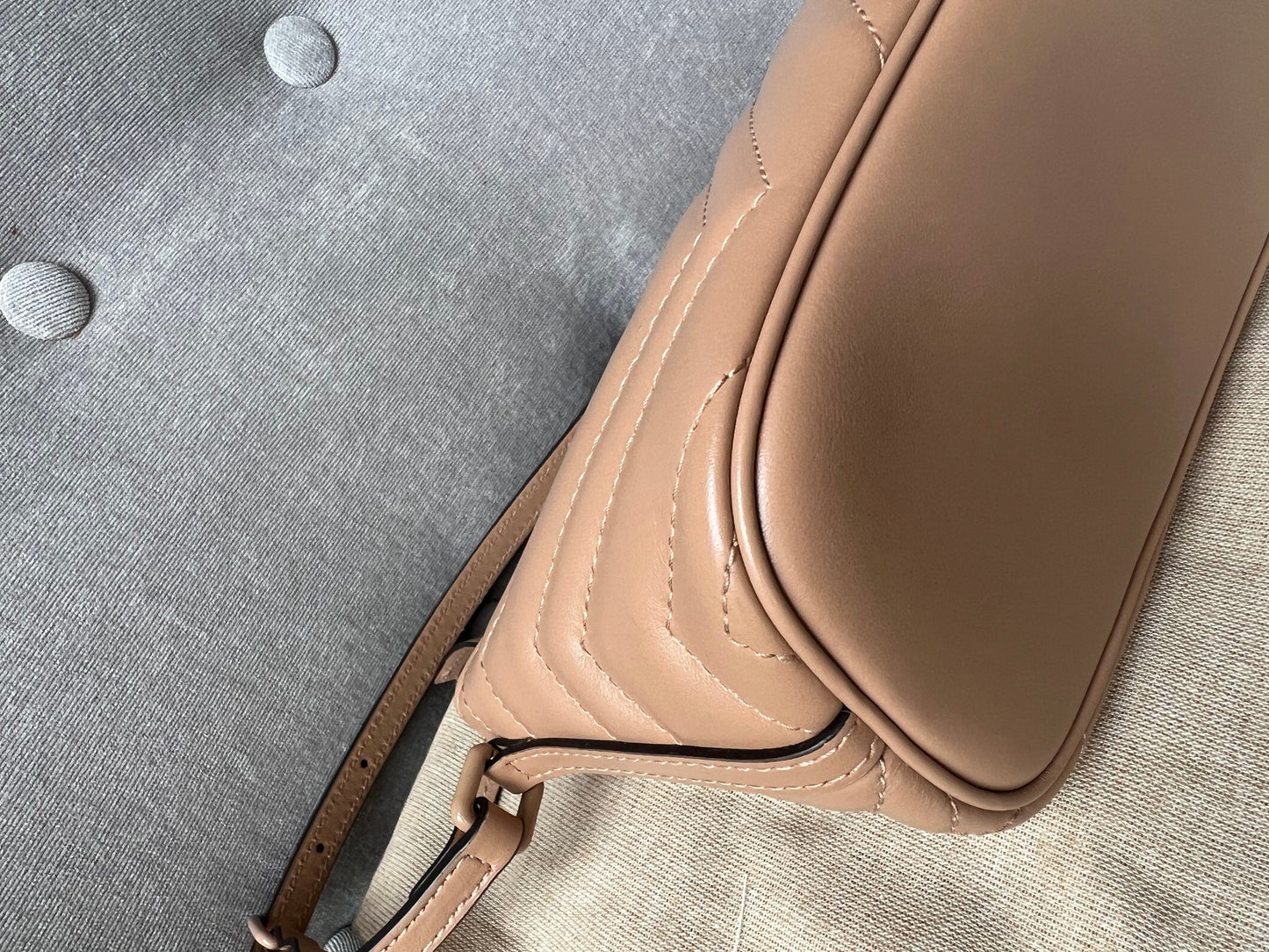 Gucci GG Rose Beige Marmont Shoulder Bag