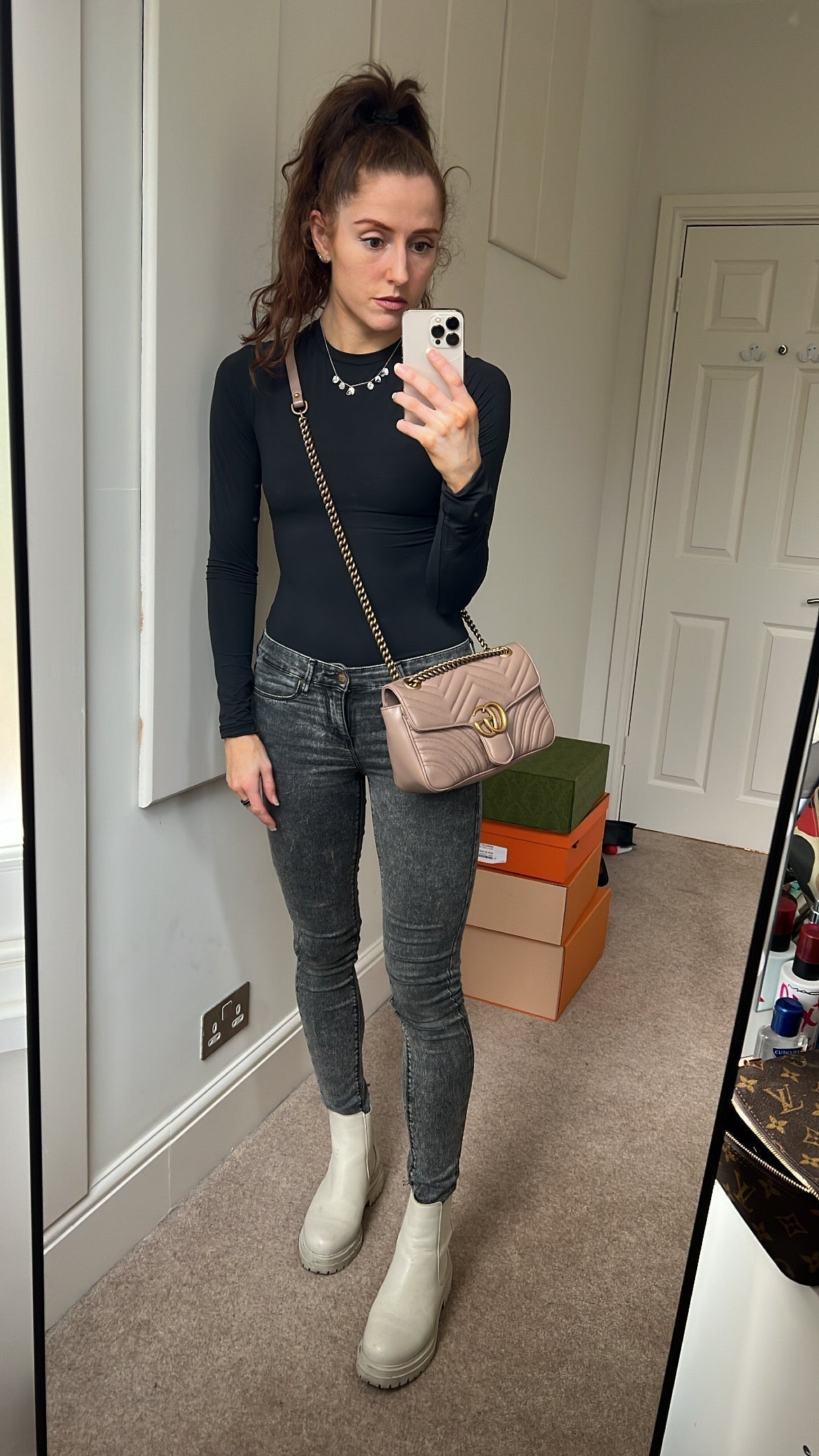 Gucci GG Dusty Pink Marmont Small Shoulder Bag (RRP £1800)