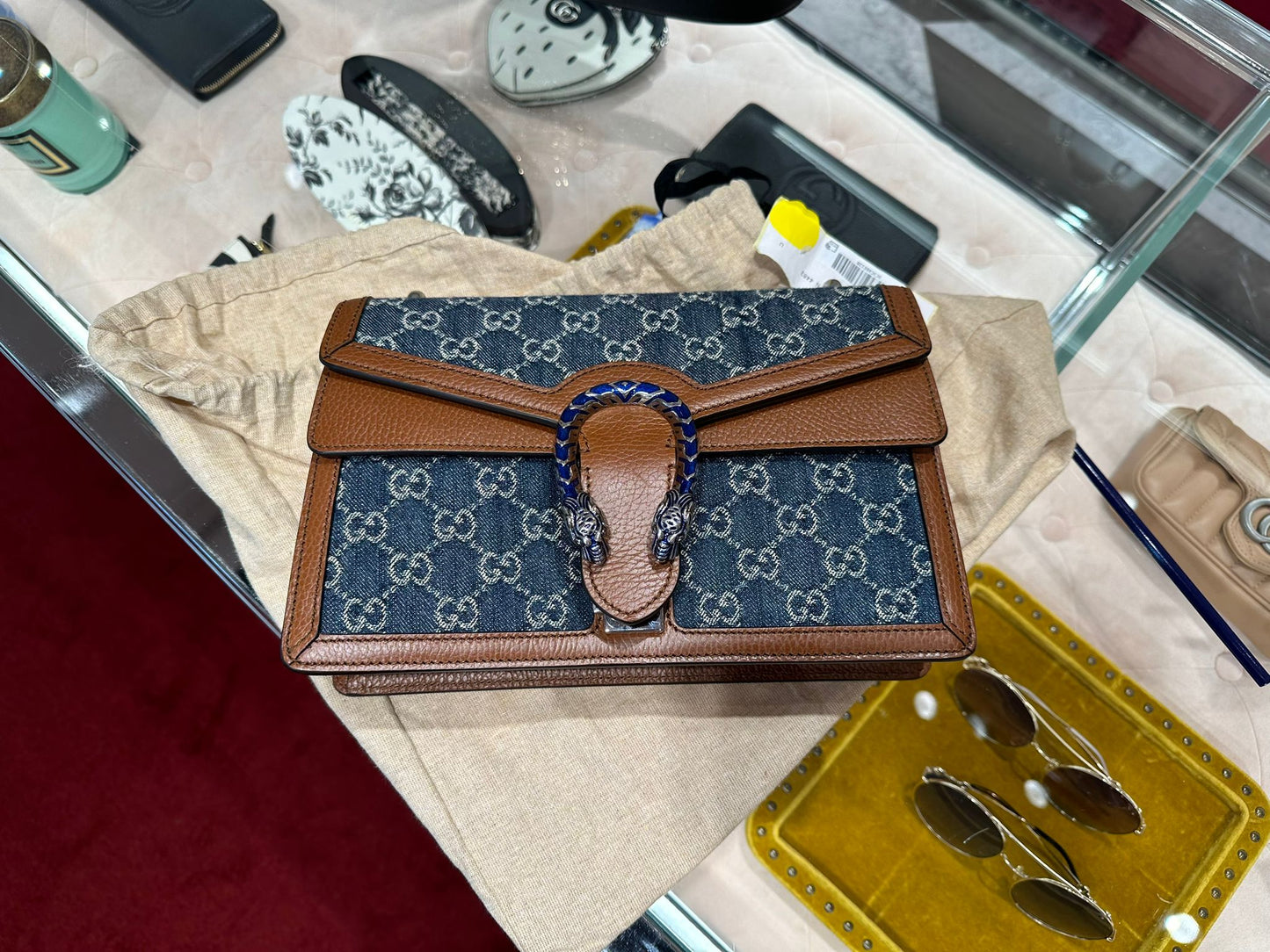 Preorder Gucci denim small Dionysus handbag