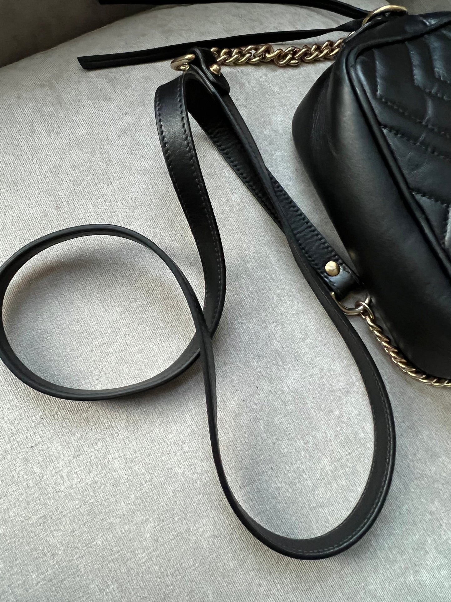 Gucci GG Black Marmont Mini Shoulder Bag (RRP £1,160)