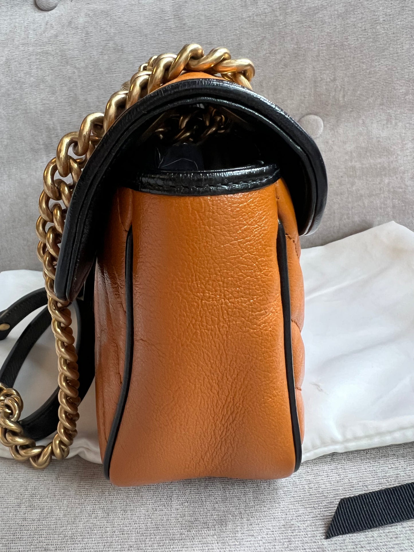 Gucci GG Torchon Tan Marmont Small Shoulder Bag