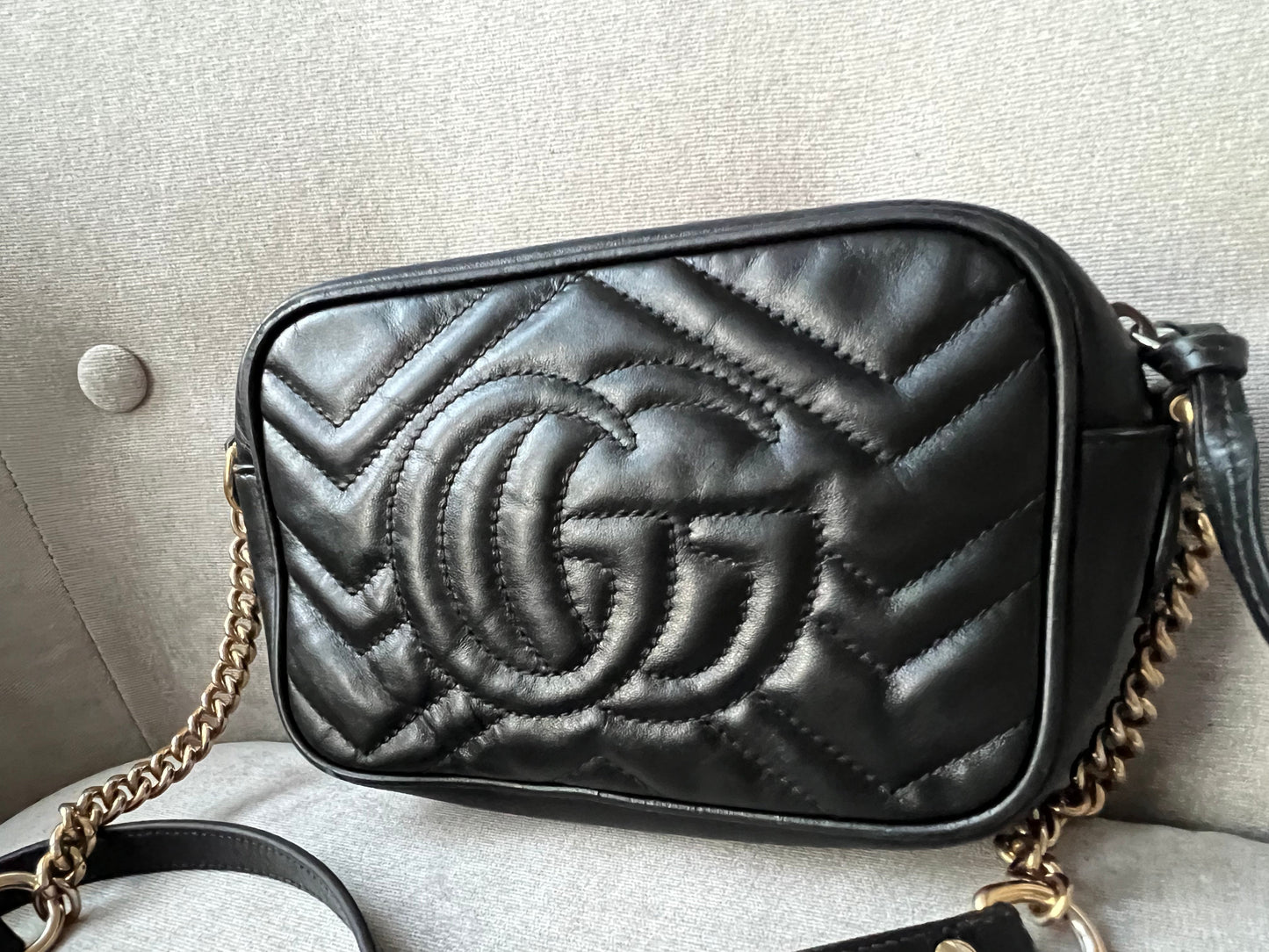 Gucci GG Black Marmont Mini Shoulder Bag (RRP £1,160)