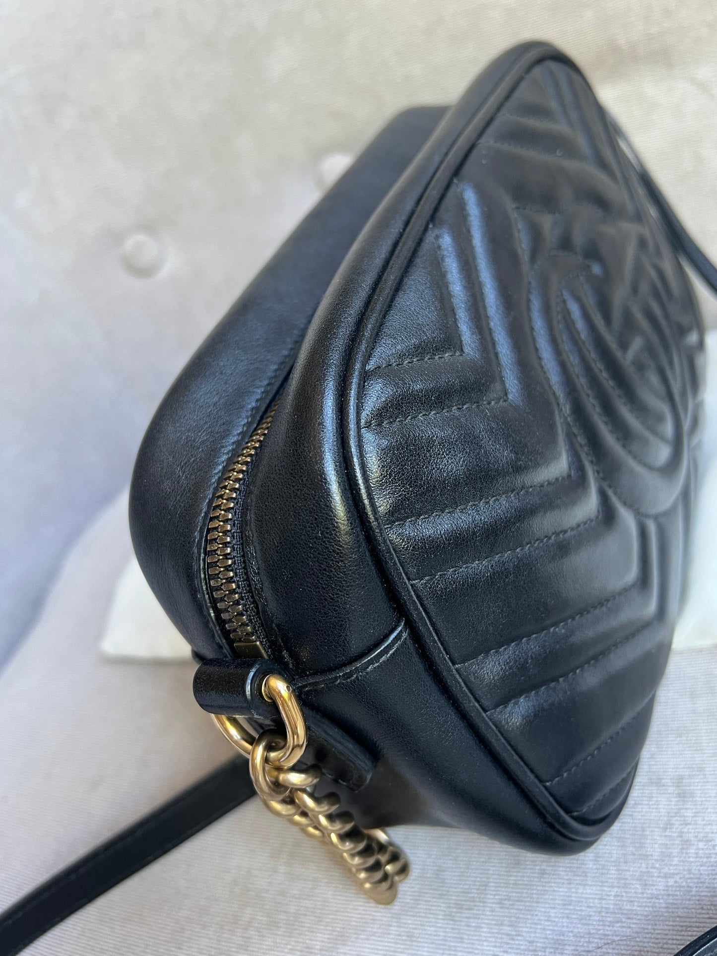 Gucci GG Black Marmont Small Shoulder Bag