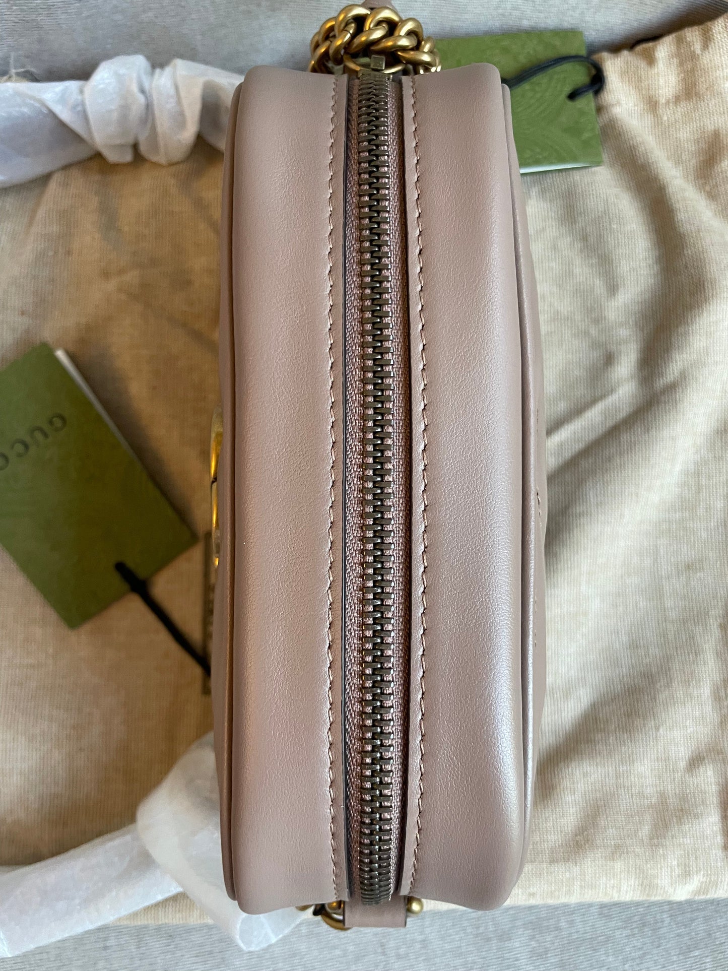 Gucci GG Dusty Pink Marmont Mini Shoulder Bag