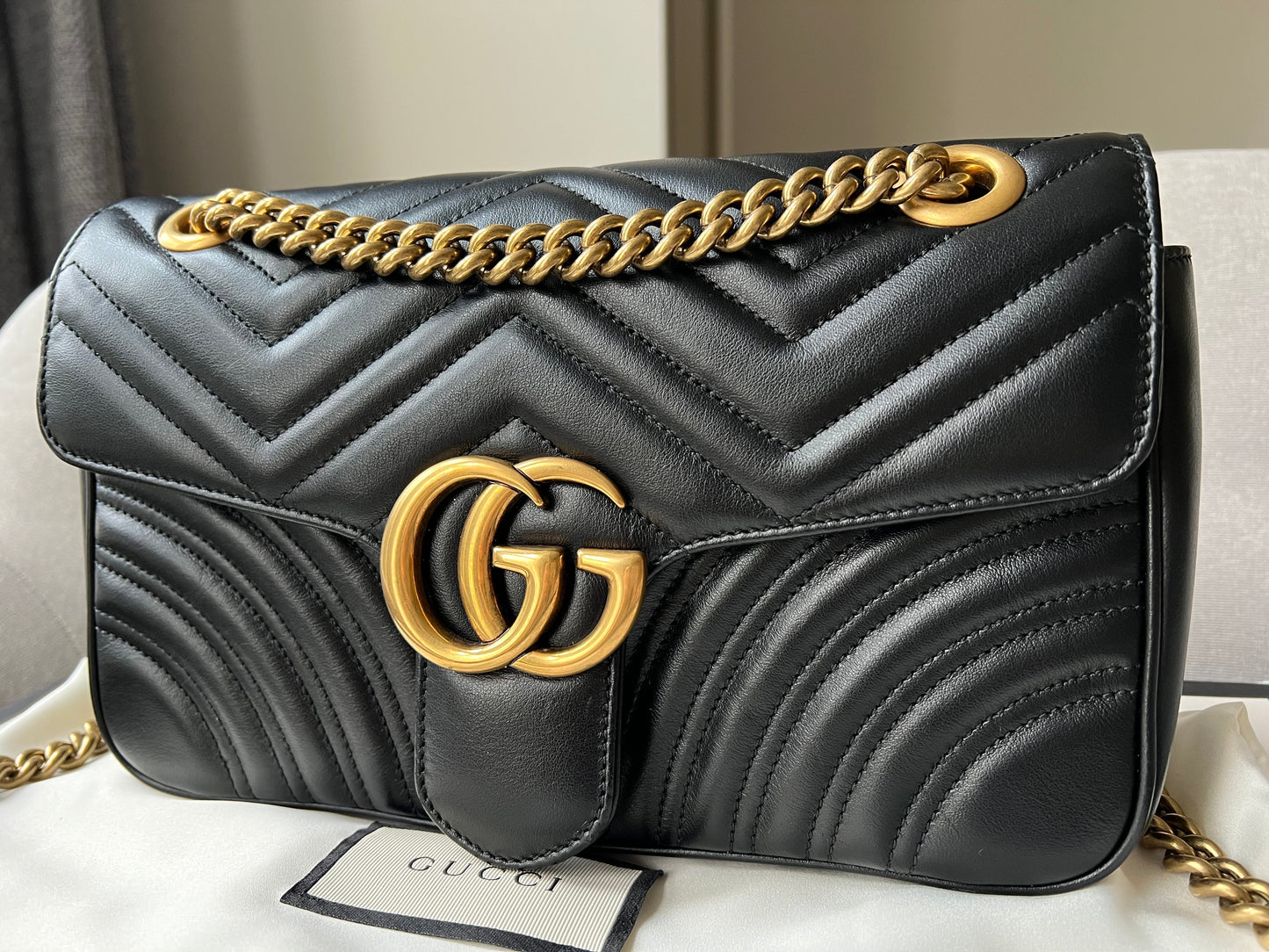 Gucci GG Black Marmont Small Shoulder Bag (RRP £1800)