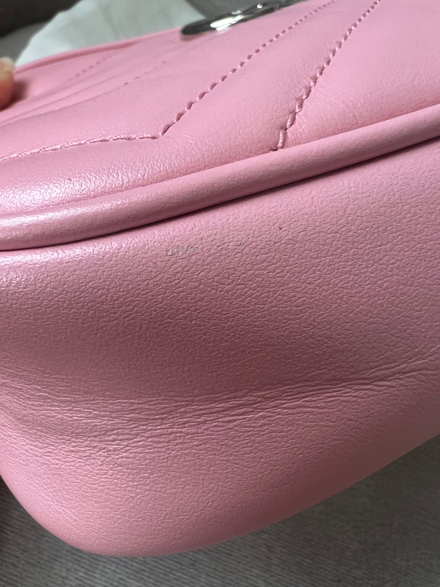 Gucci GG Pale Pink Marmont Mini Shoulder Bag (RRP £1,160)