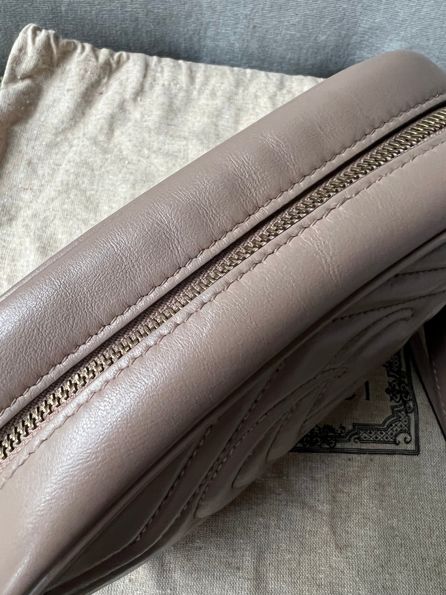 Gucci GG Dusty Pink Marmont Mini Shoulder Bag (RRP £1,160)