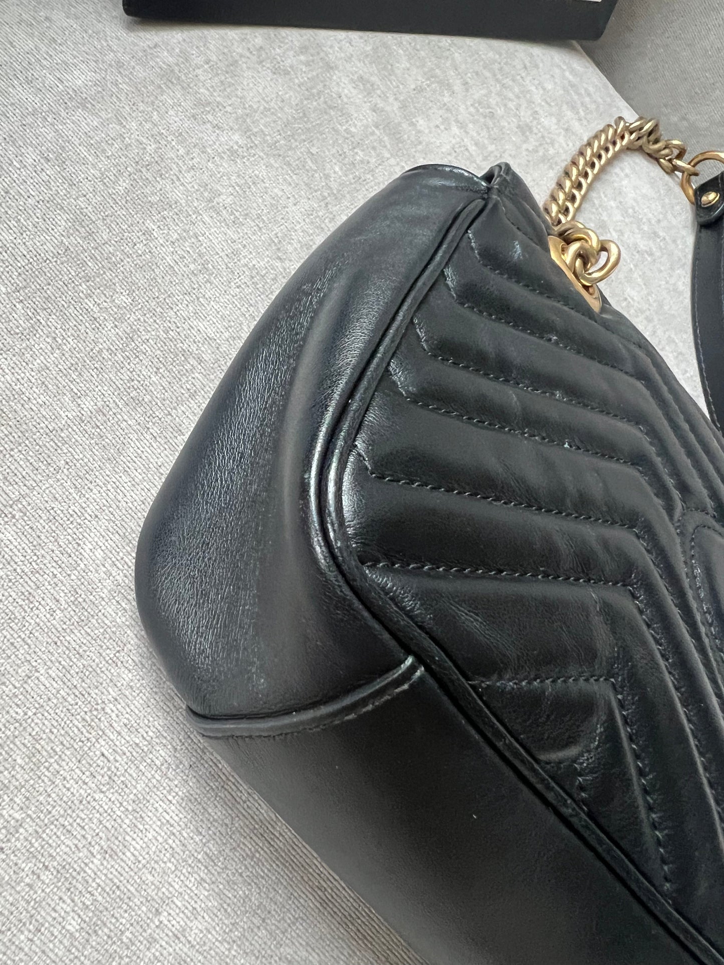 Gucci GG Black Marmont Small Shoulder Bag