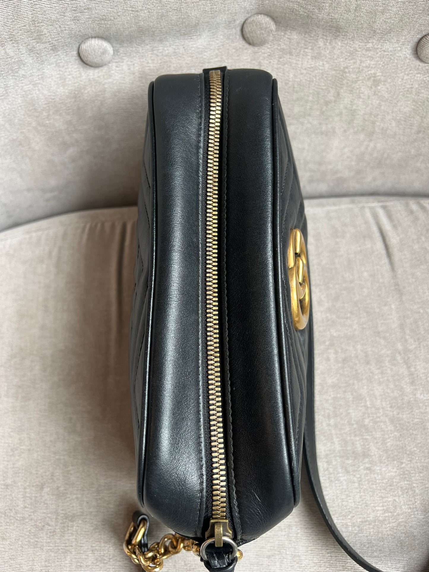 Gucci GG Black Marmont Small Shoulder Bag