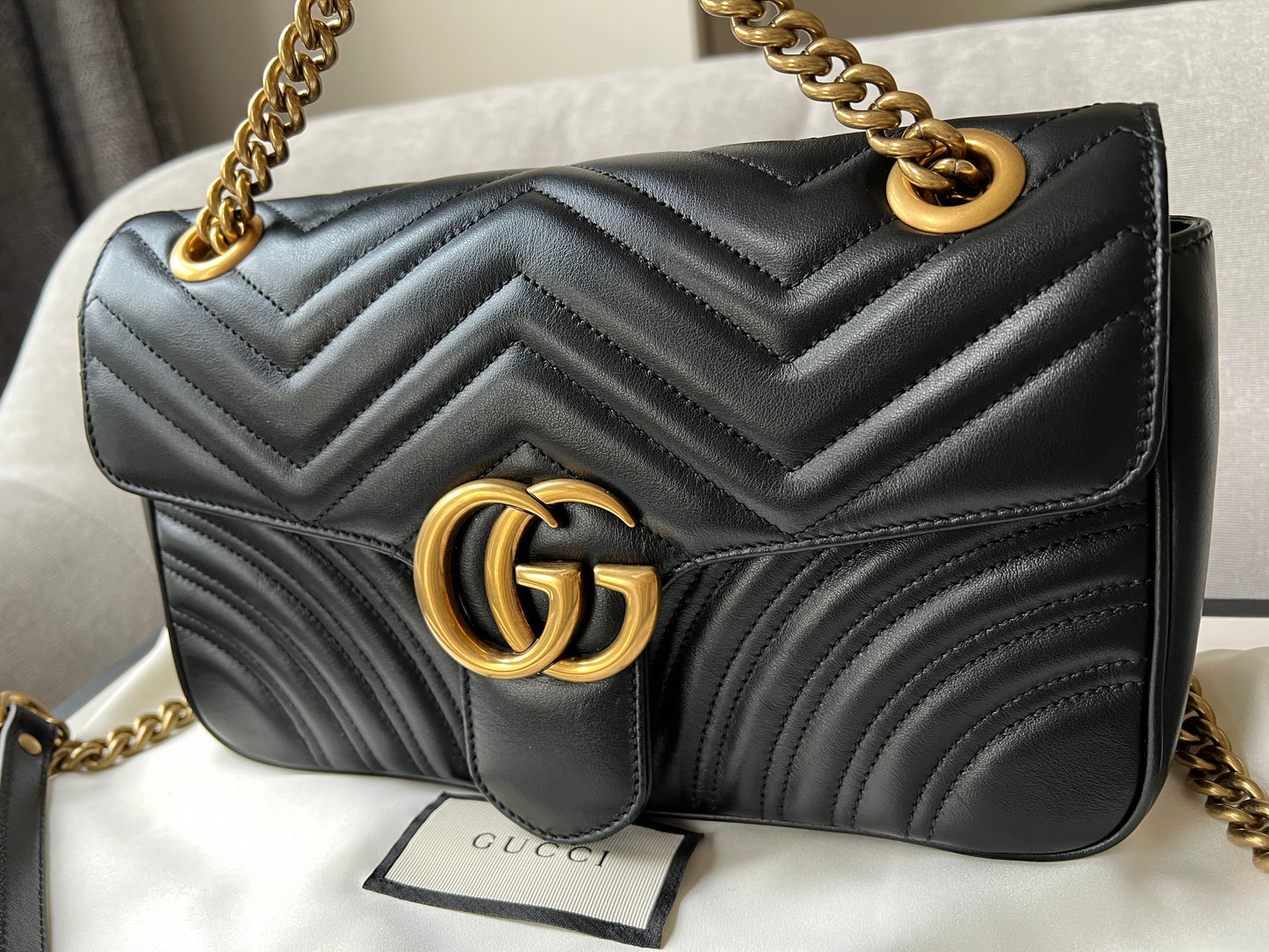 Gucci GG Black Marmont Small Shoulder Bag (RRP £1800)