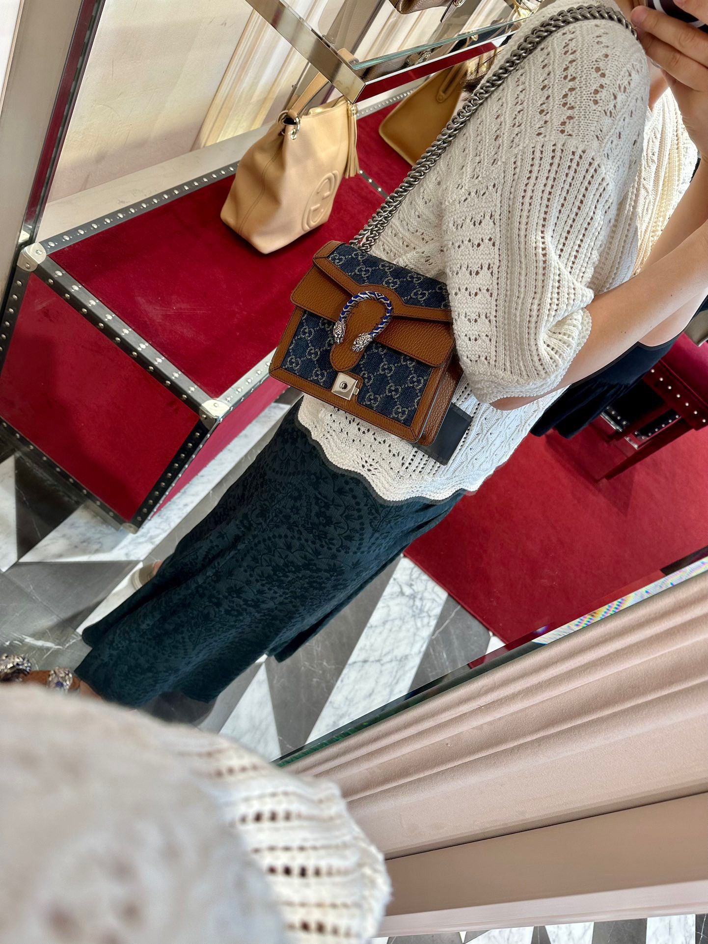 Preorder Gucci denim mini Dionysus handbag