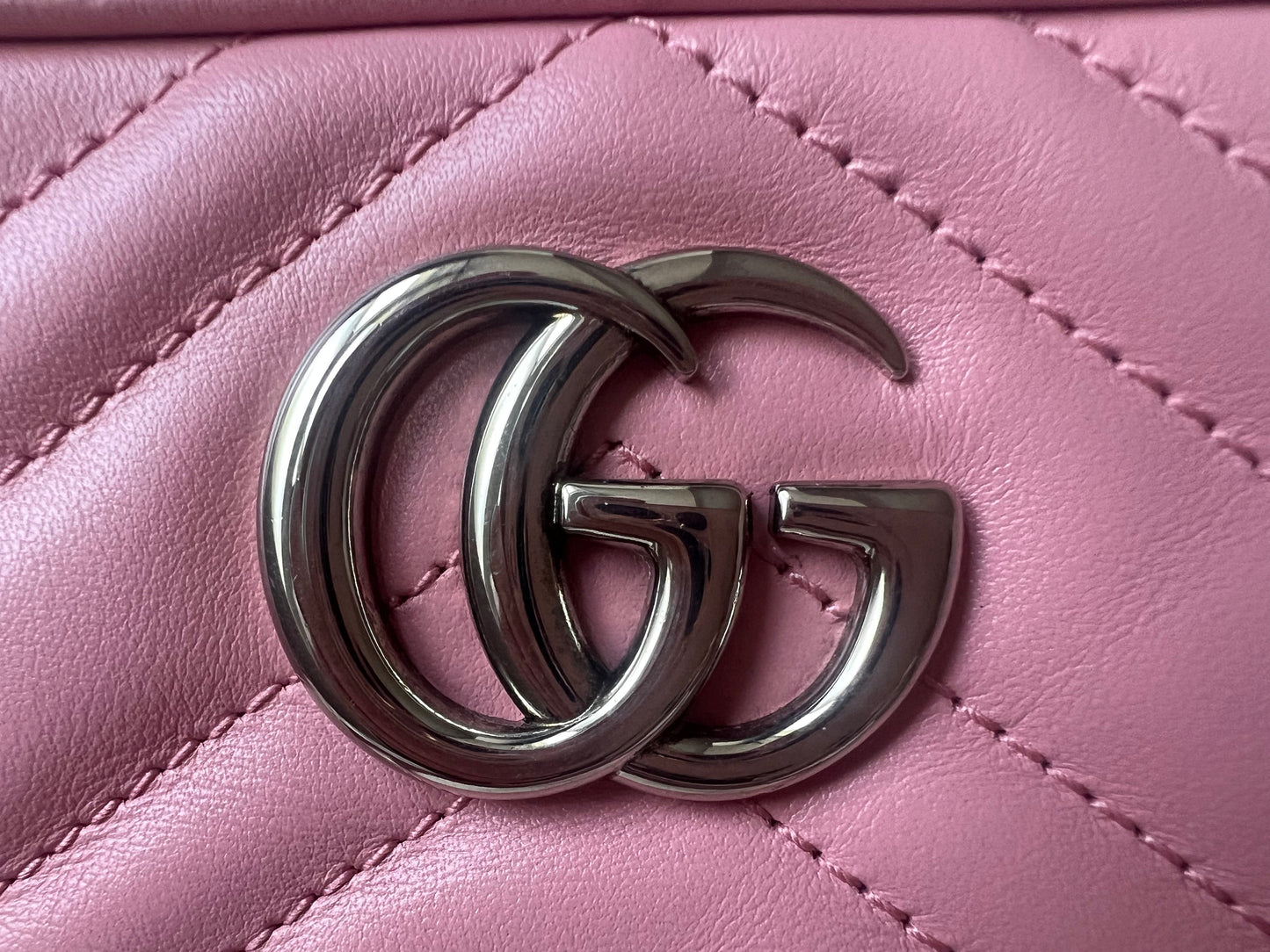 Gucci GG Pale Pink Marmont Mini Shoulder Bag (RRP £1,160)