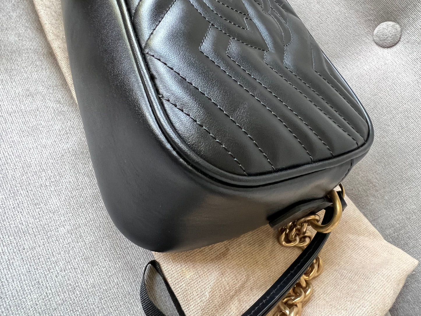 Gucci GG Black Marmont Small Shoulder Bag