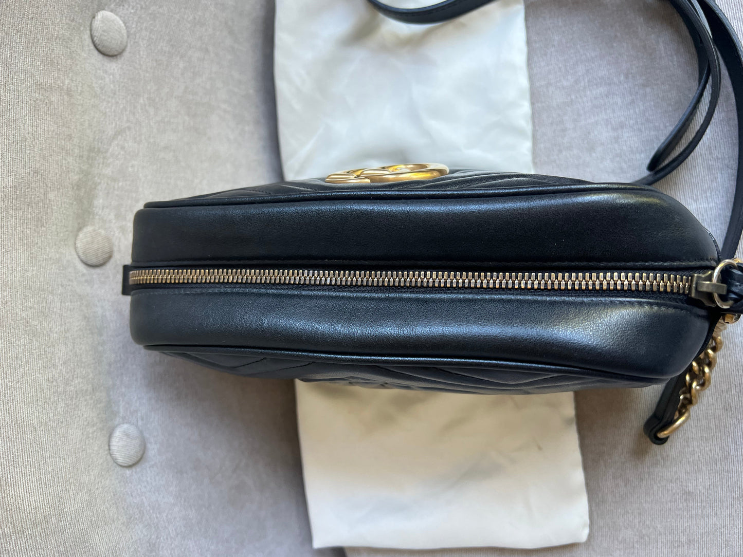 Gucci GG Black Marmont Small Shoulder Bag