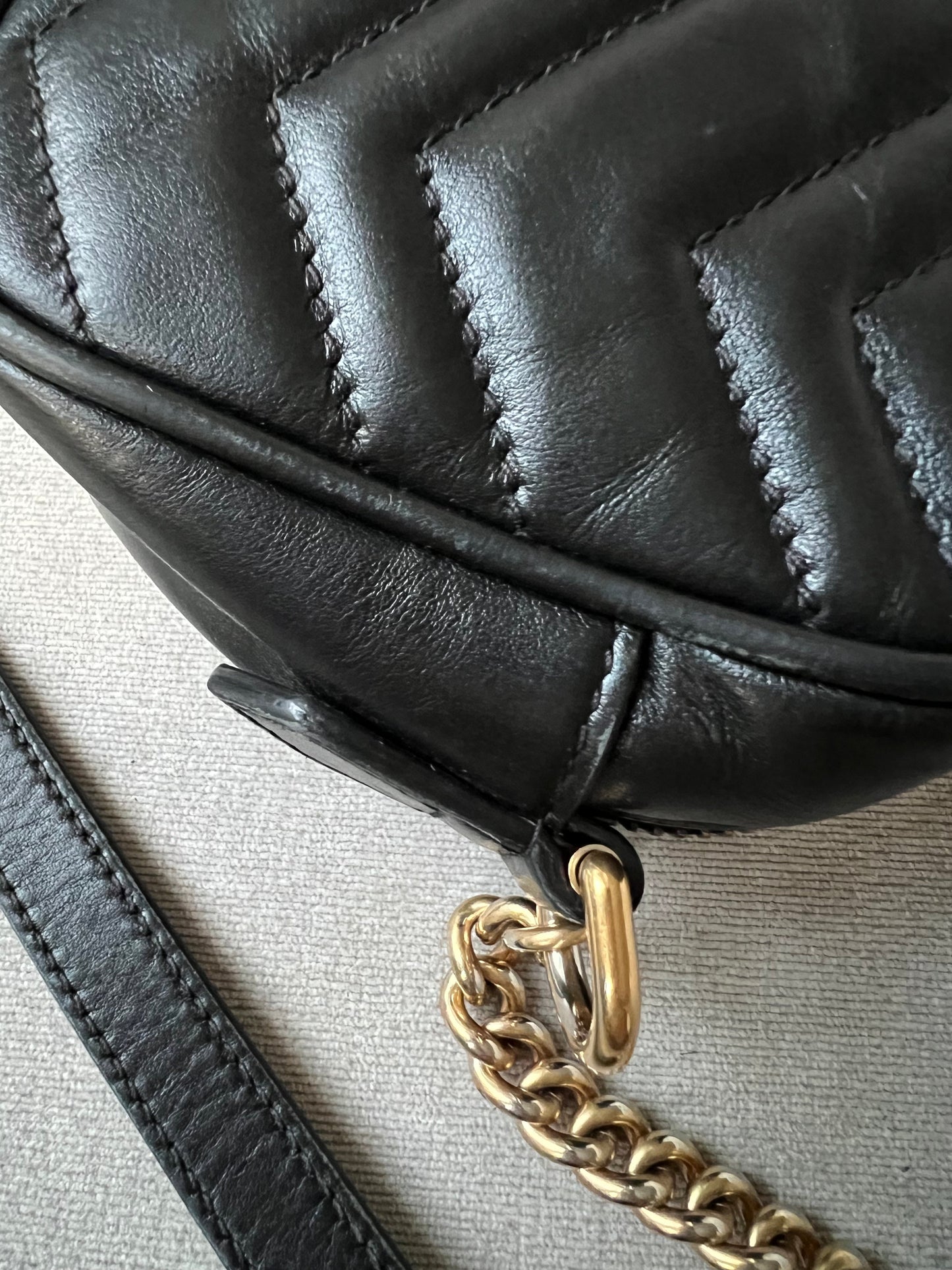 Gucci GG Black Marmont Mini Shoulder Bag (RRP £1,160)