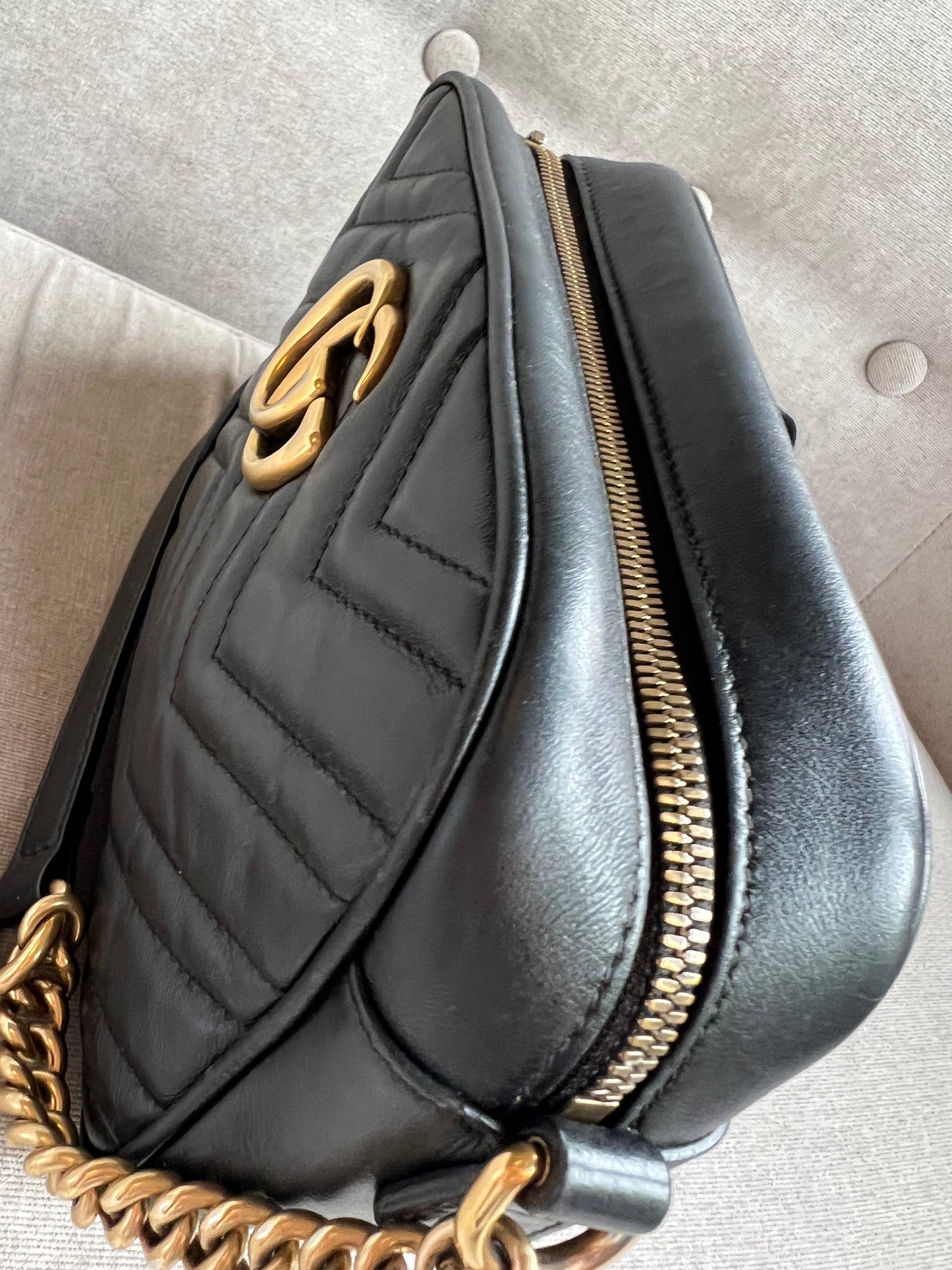Gucci GG Black Marmont Small Shoulder Bag
