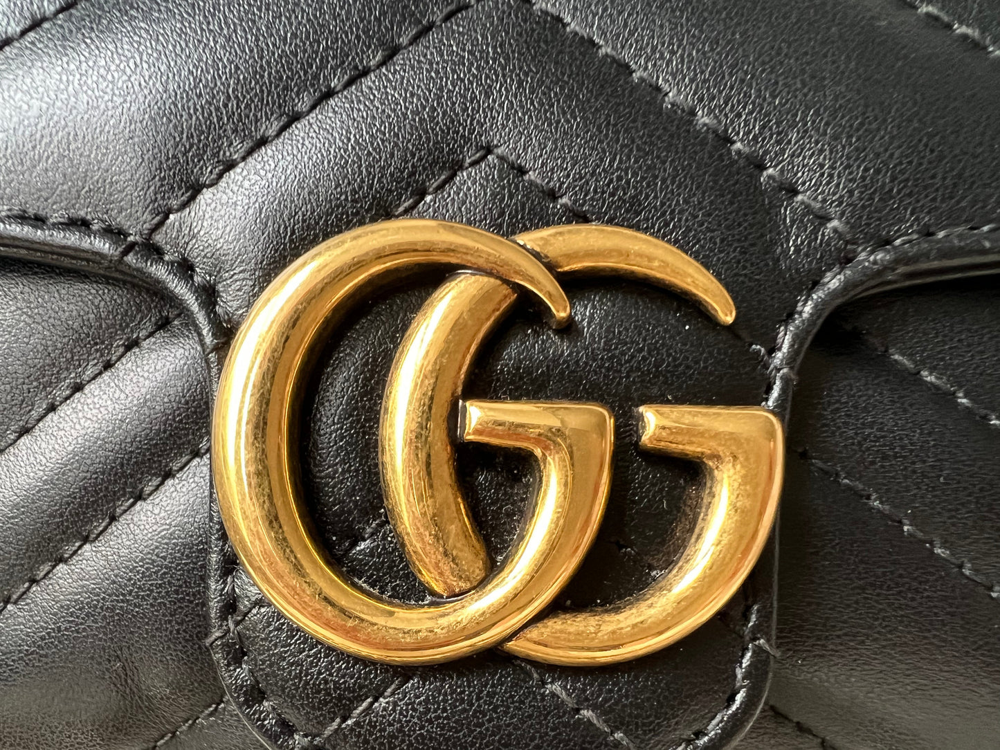 Gucci GG Black Marmont Super Mini Shoulder Bag