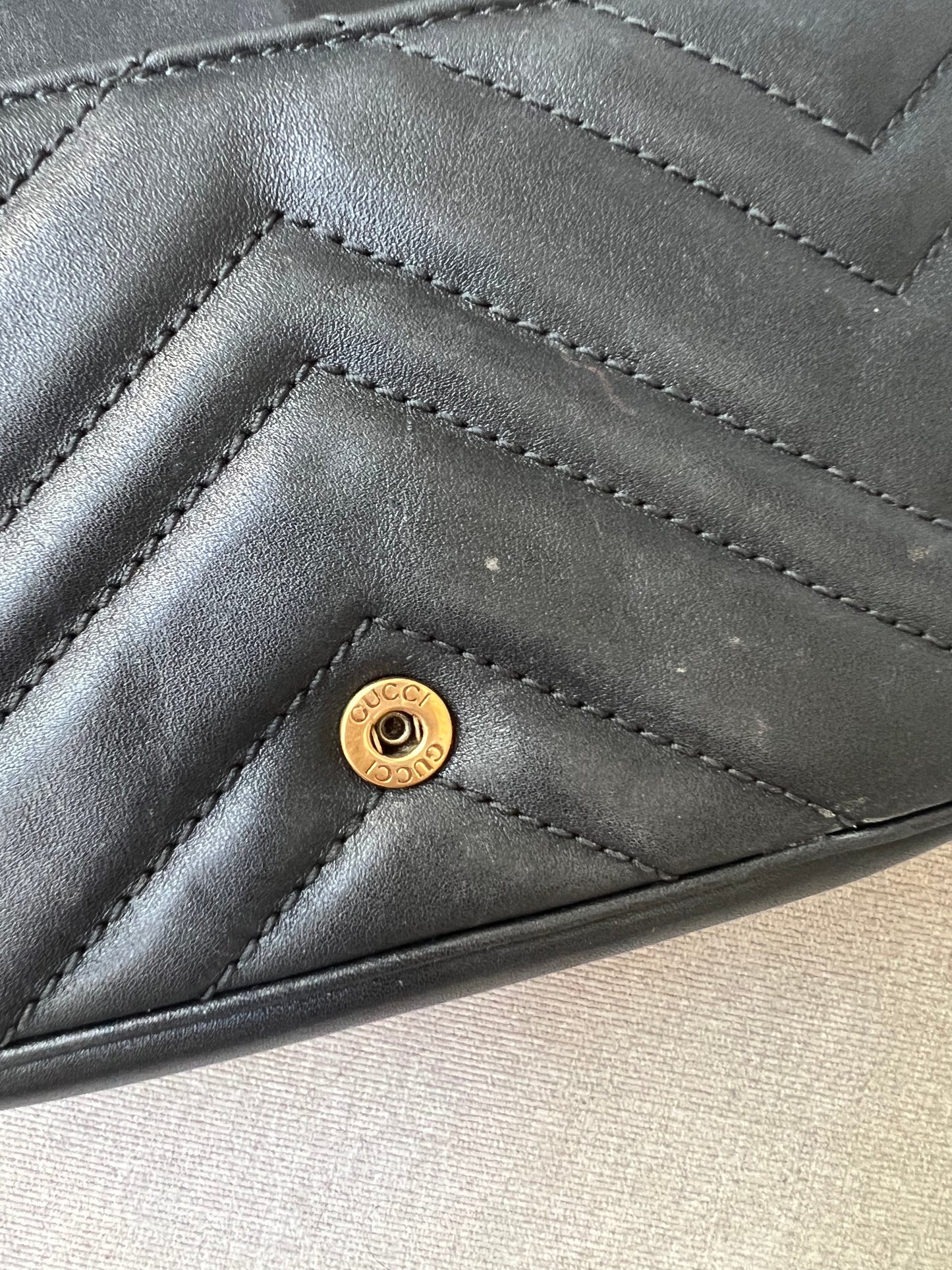 Gucci GG Black Marmont Super Mini Shoulder Bag