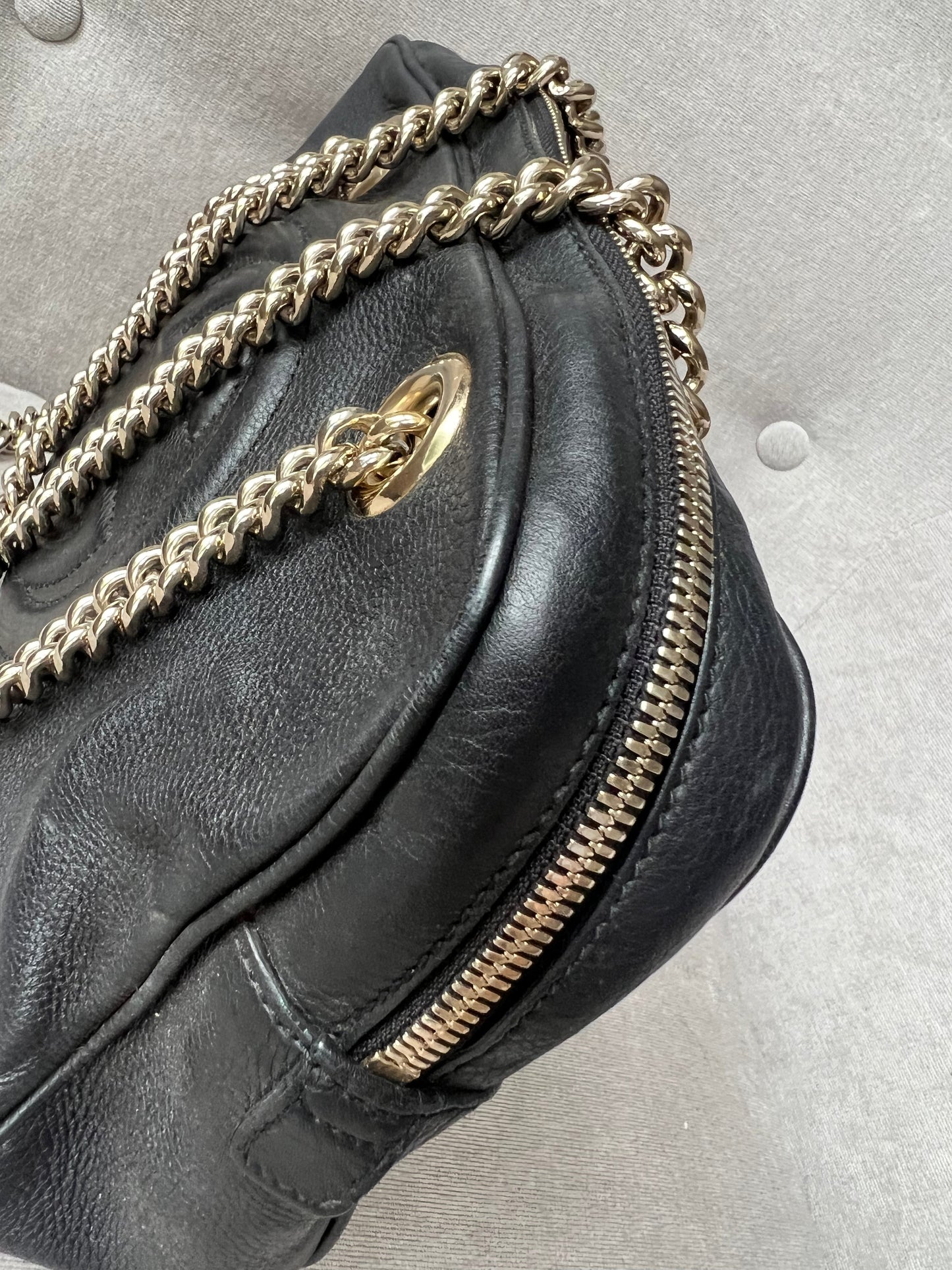 Gucci Black Small Soho Chain Tote