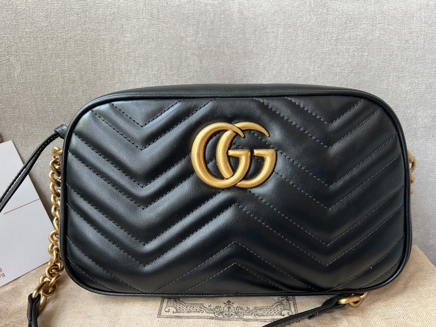 Gucci GG Black Marmont Small Shoulder Bag
