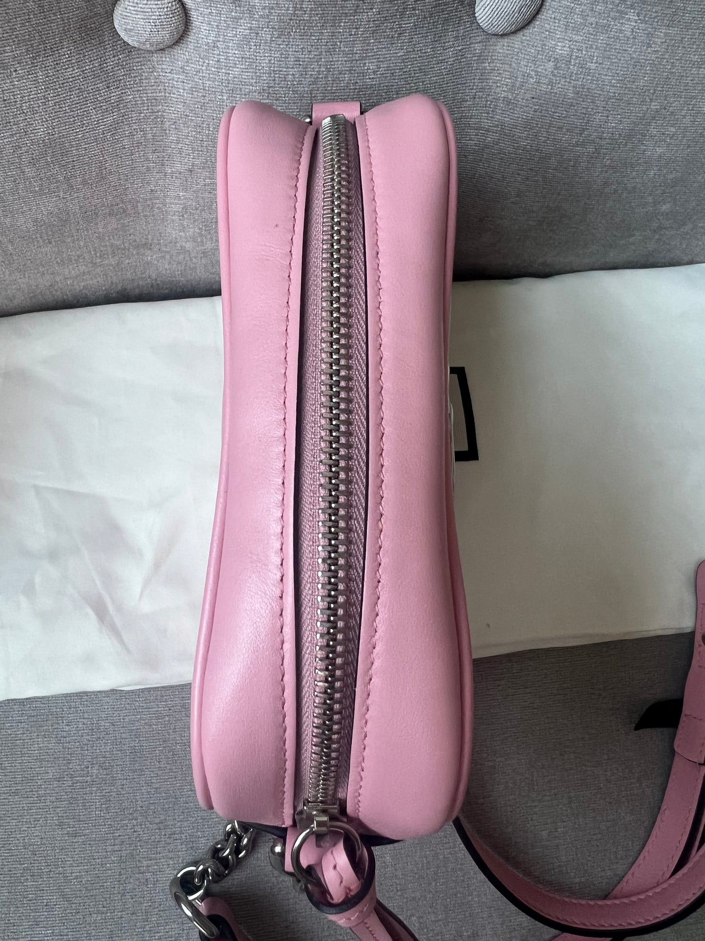 Gucci GG Pale Pink Marmont Mini Shoulder Bag (RRP £1,160)