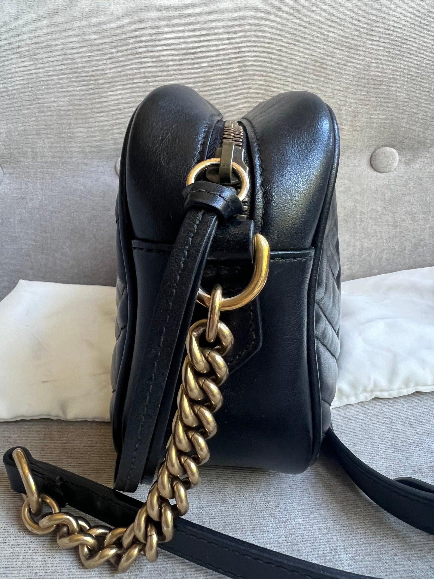 Gucci GG Black Marmont Small Shoulder Bag