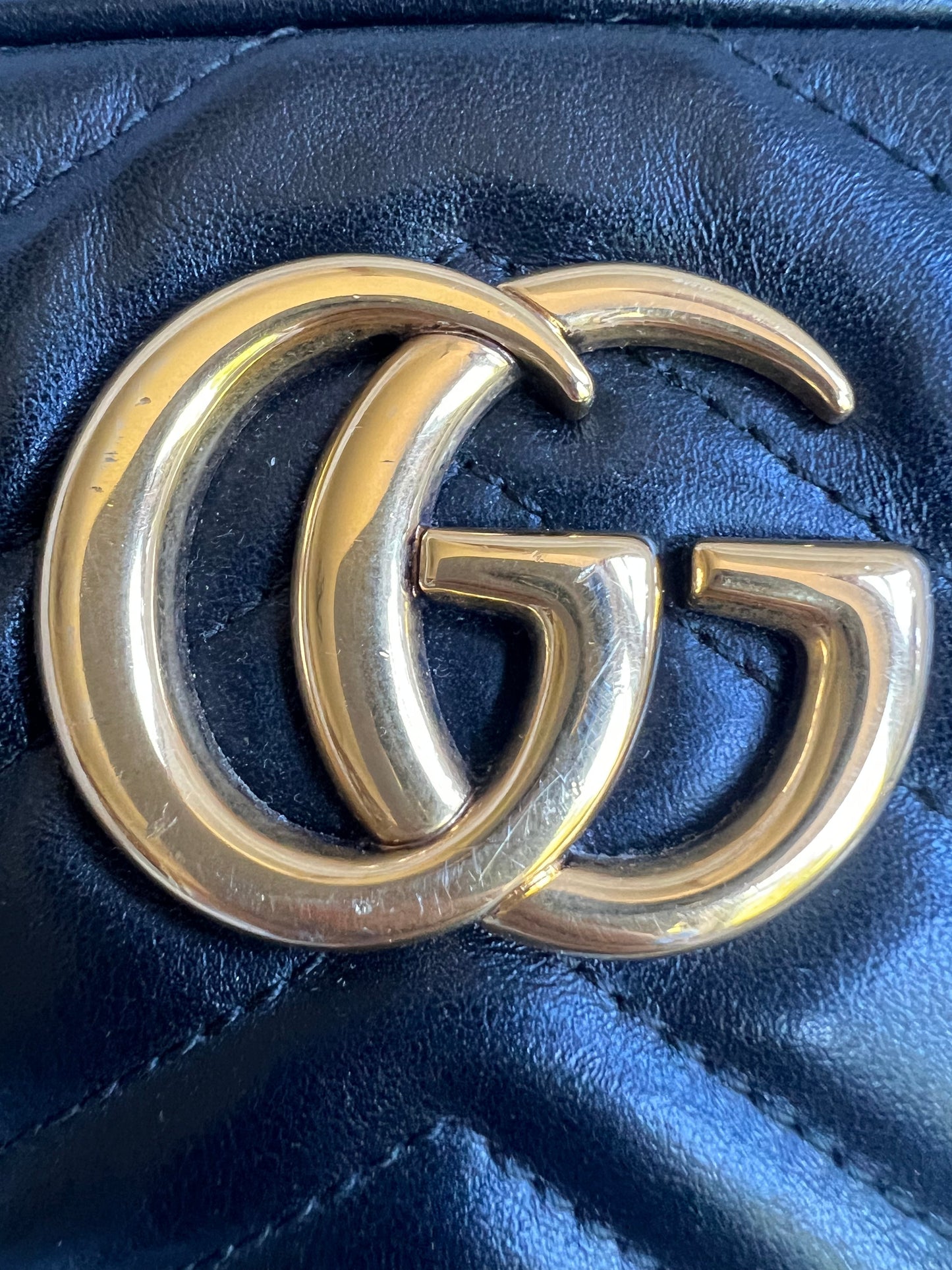 Gucci GG Black Marmont Small Shoulder Bag