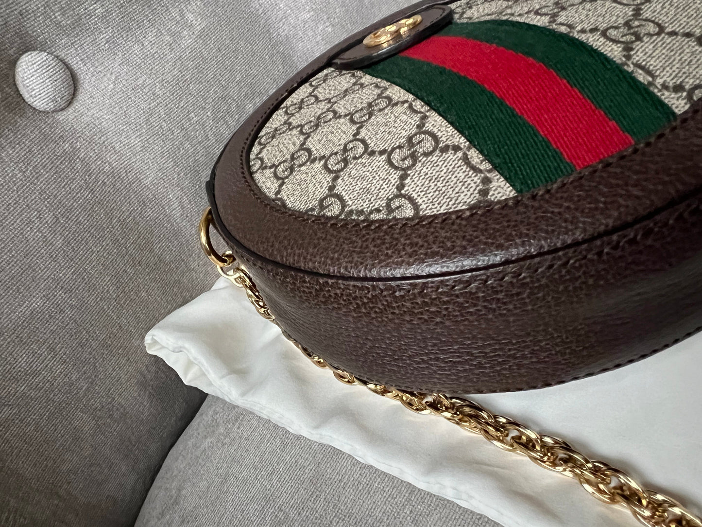 Gucci GG Ophidia Mini GG Round Shoulder Bag (RRP £1,160)