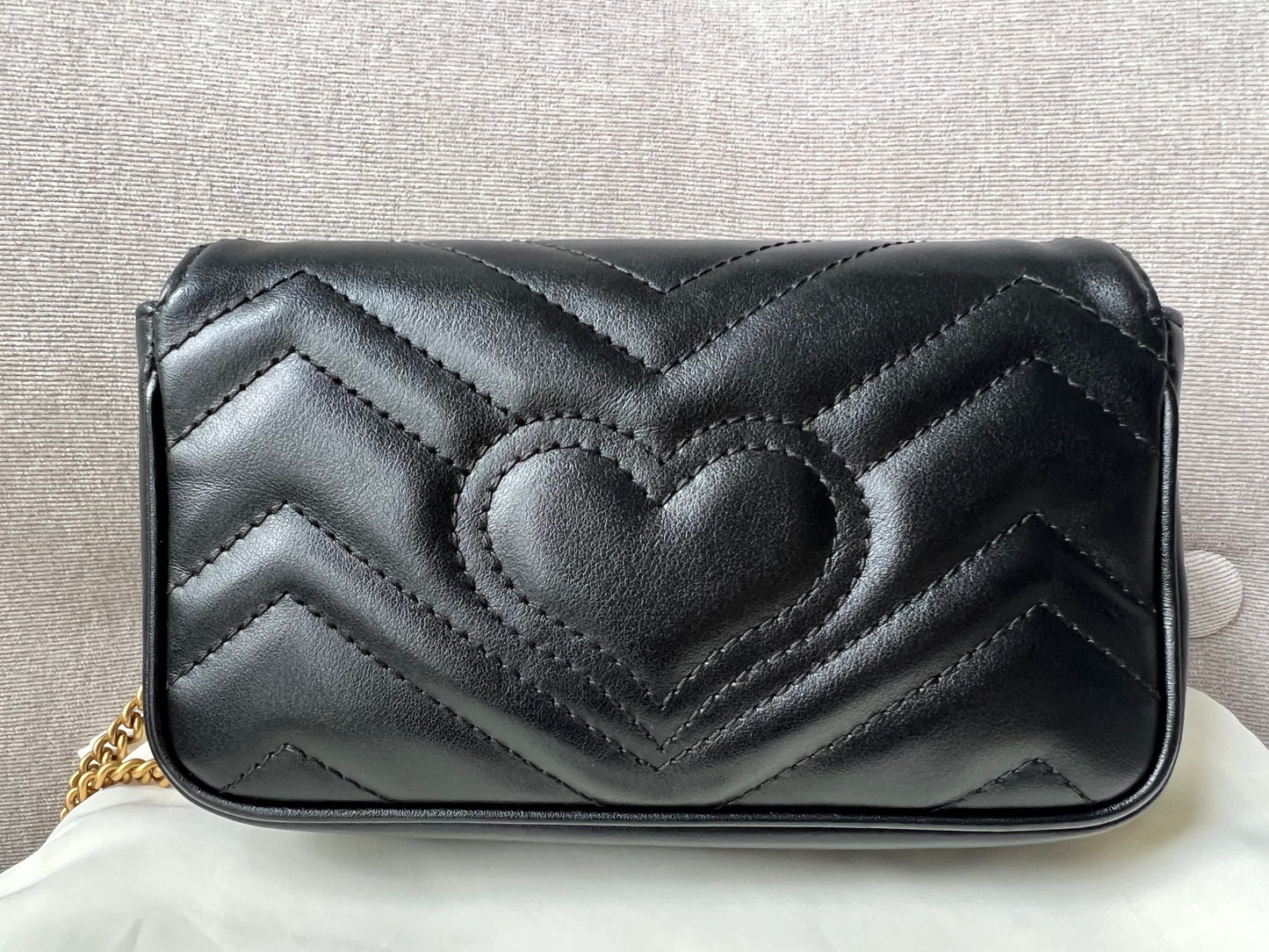 Gucci GG Black Marmont Super Mini Shoulder Bag
