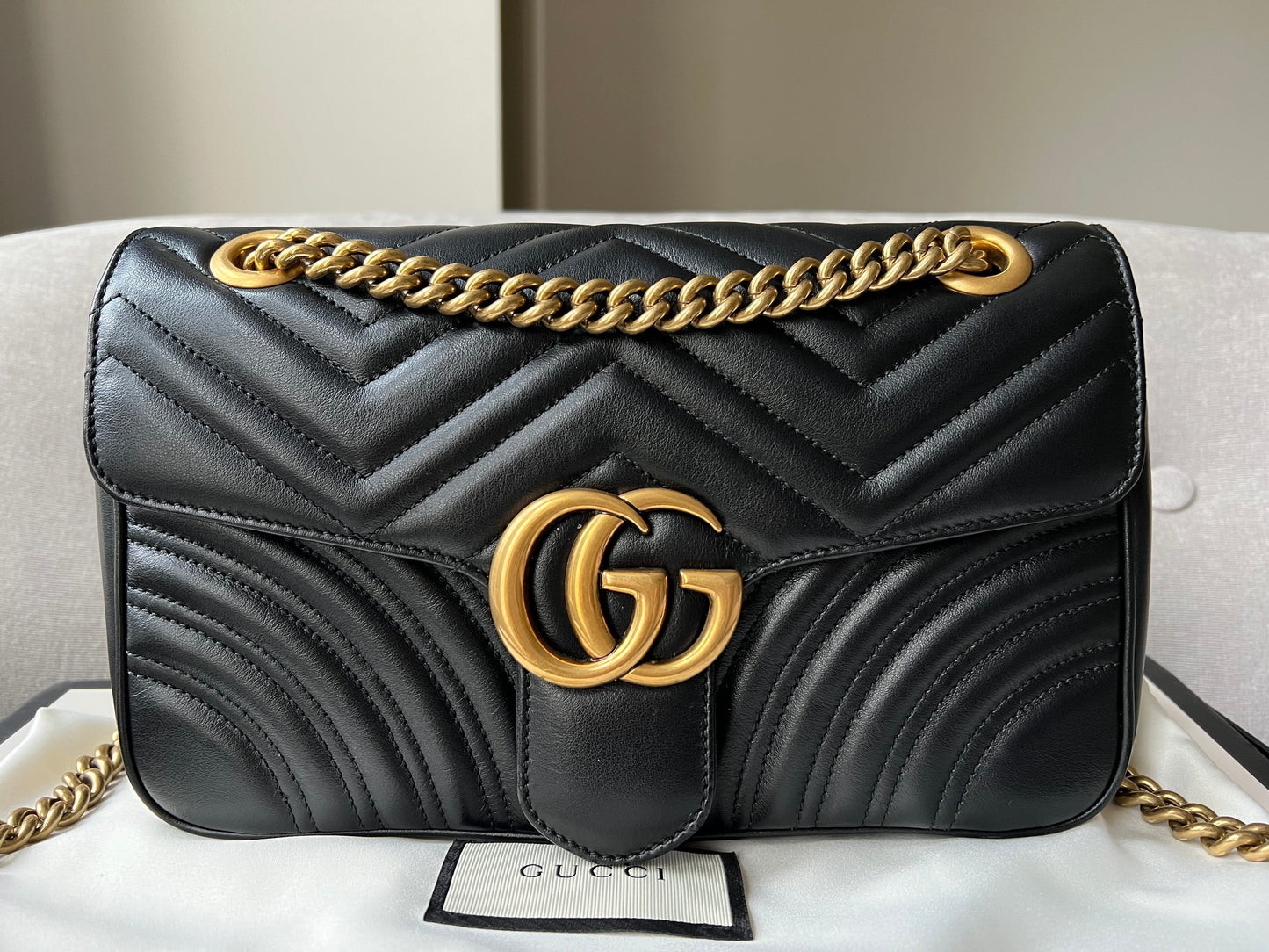 Gucci GG Black Marmont Small Shoulder Bag (RRP £1800)