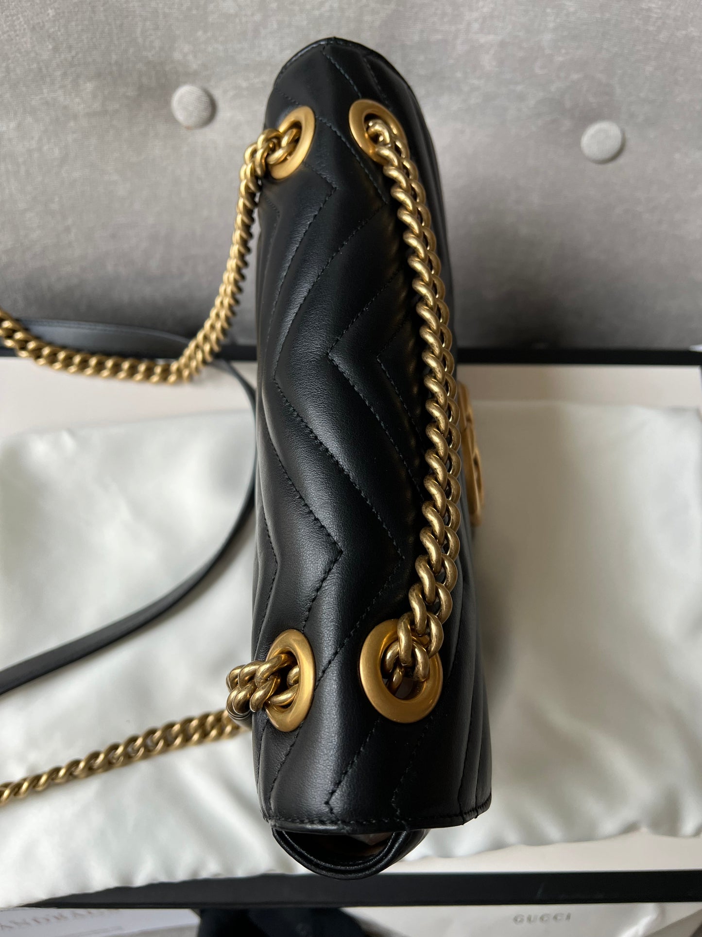 Gucci GG Black Marmont Small Shoulder Bag (RRP £1800)