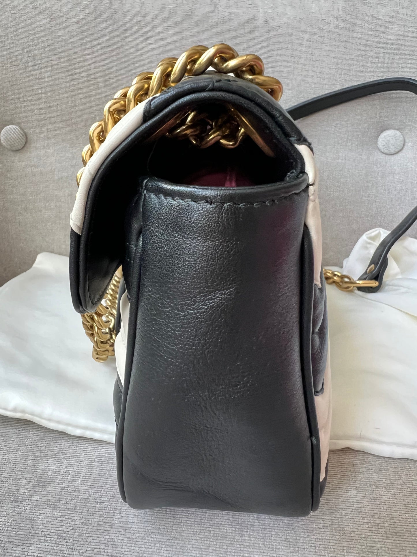 Gucci GG Black and White Marmont Small Shoulder Bag (RRP £1800)