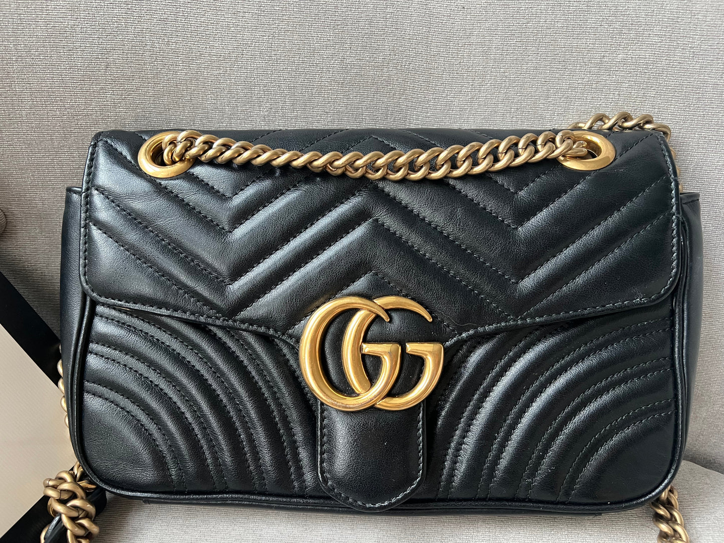 Gucci GG Black Marmont Small Shoulder Bag