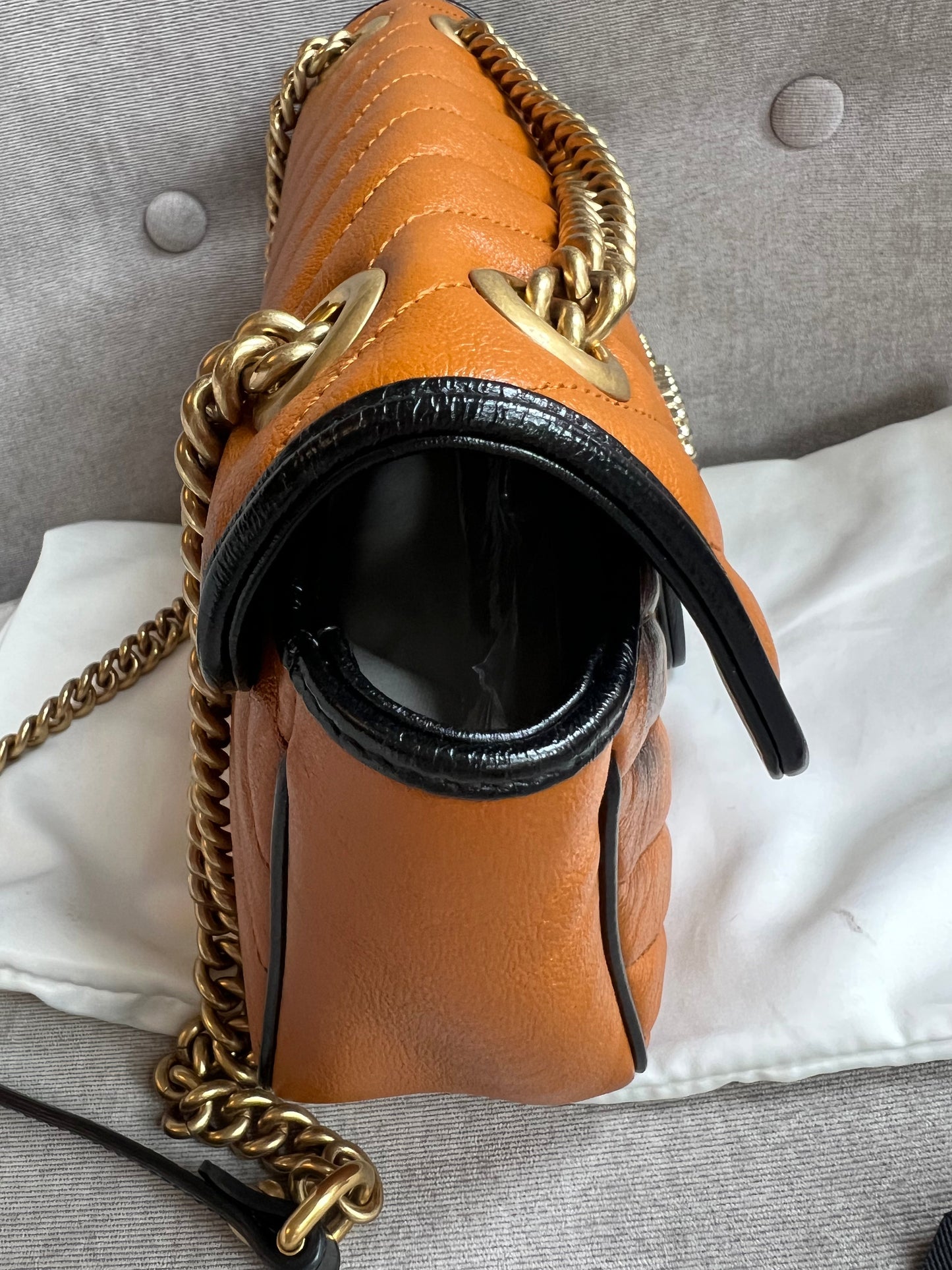 Gucci GG Torchon Tan Marmont Small Shoulder Bag