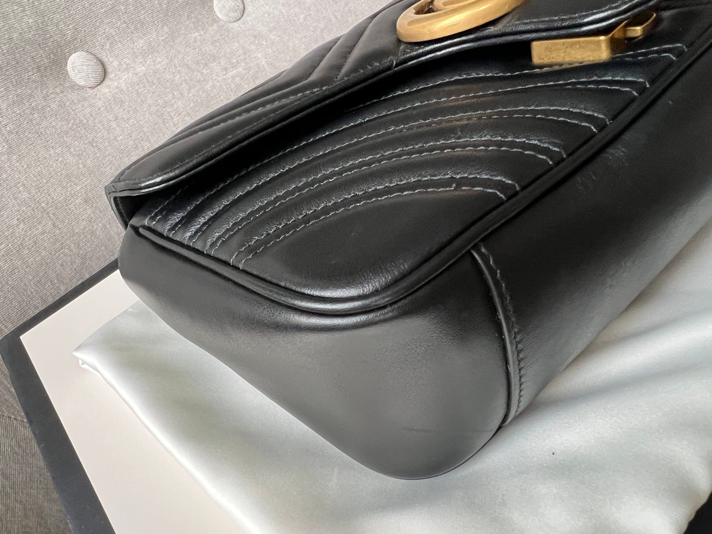 Gucci GG Black Marmont Small Shoulder Bag (RRP £1800)