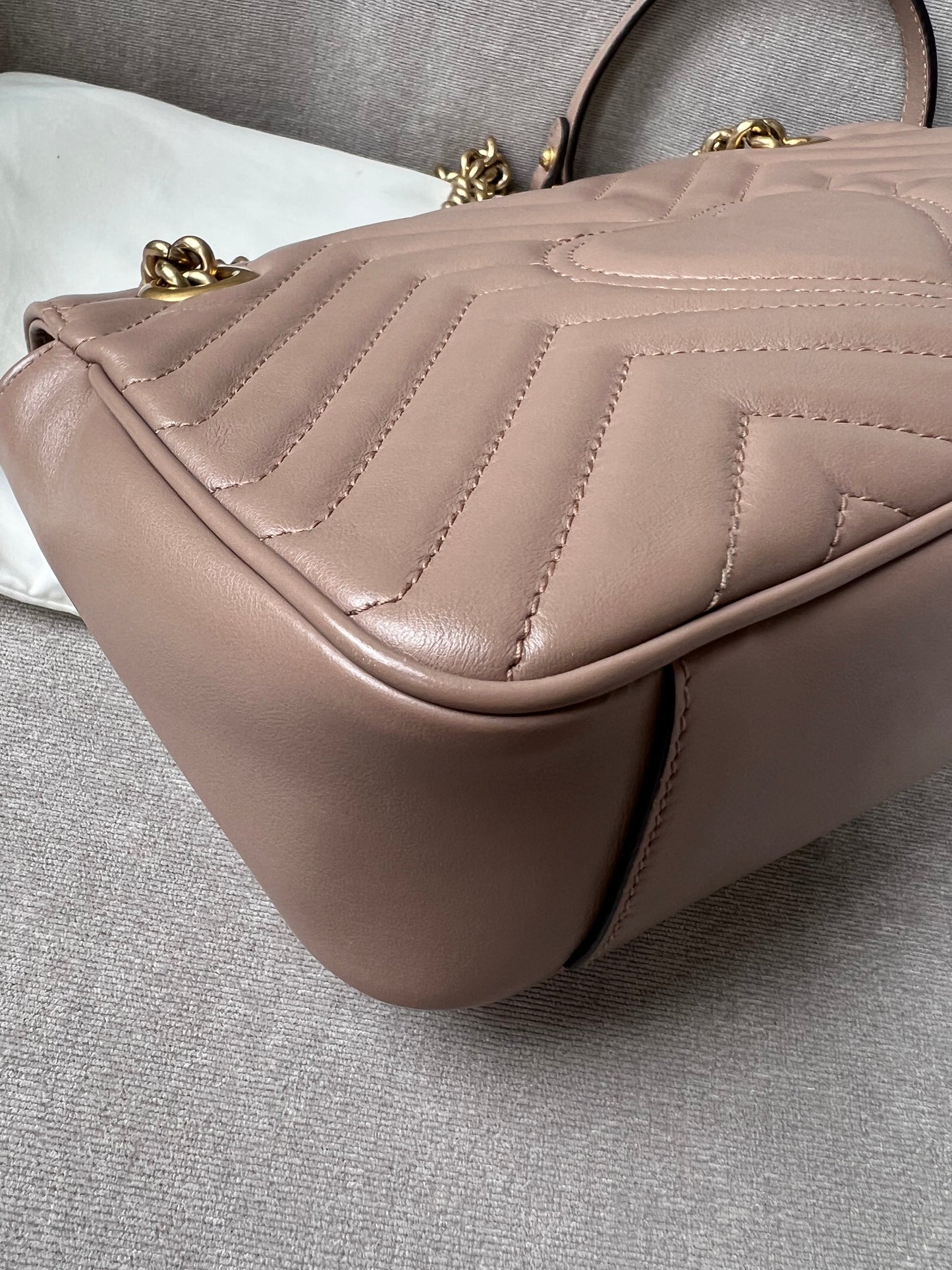 Gucci GG Dusty Pink Marmont Small Shoulder Bag (RRP £1800)