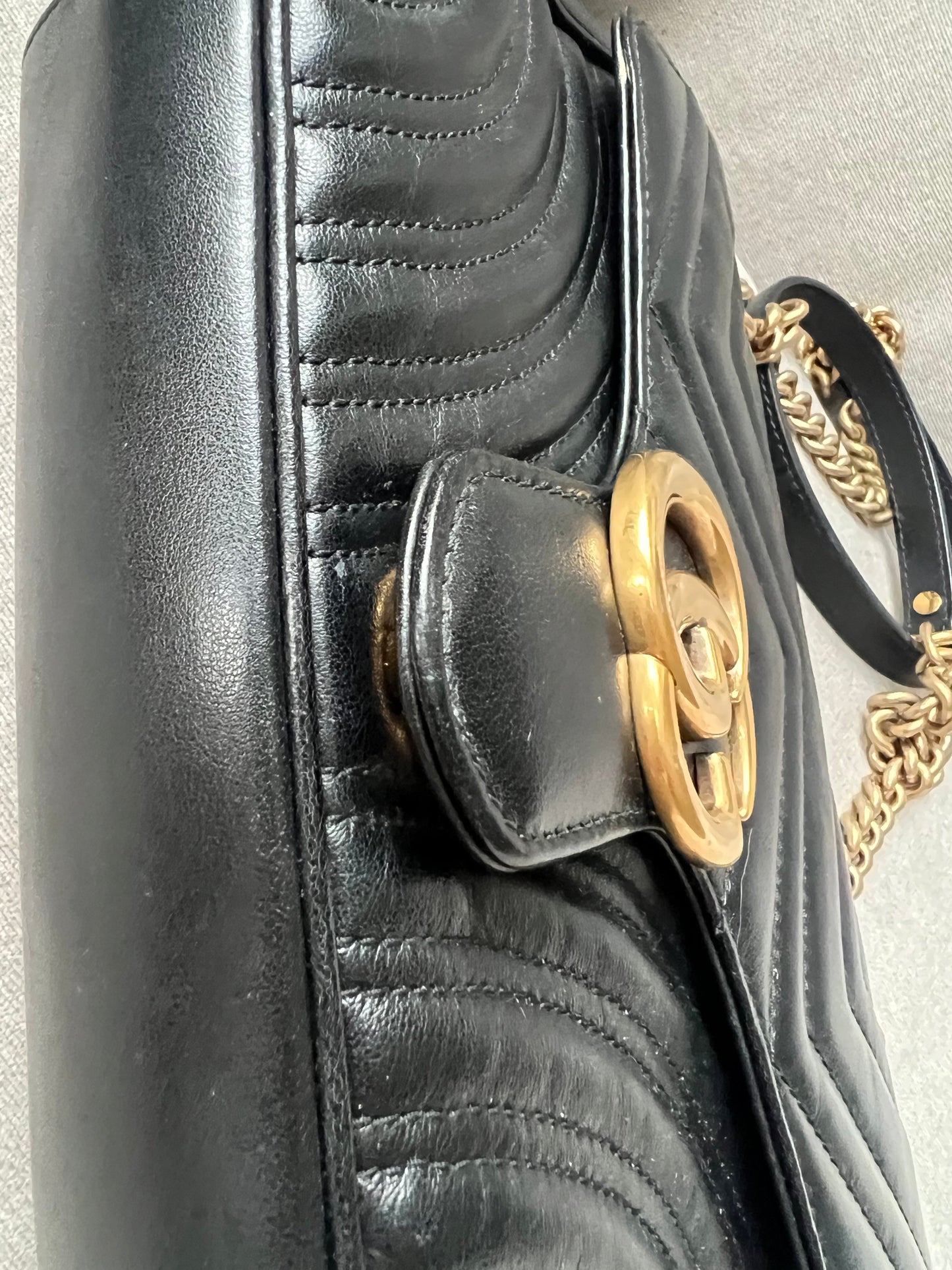 Gucci GG Black Marmont Small Shoulder Bag