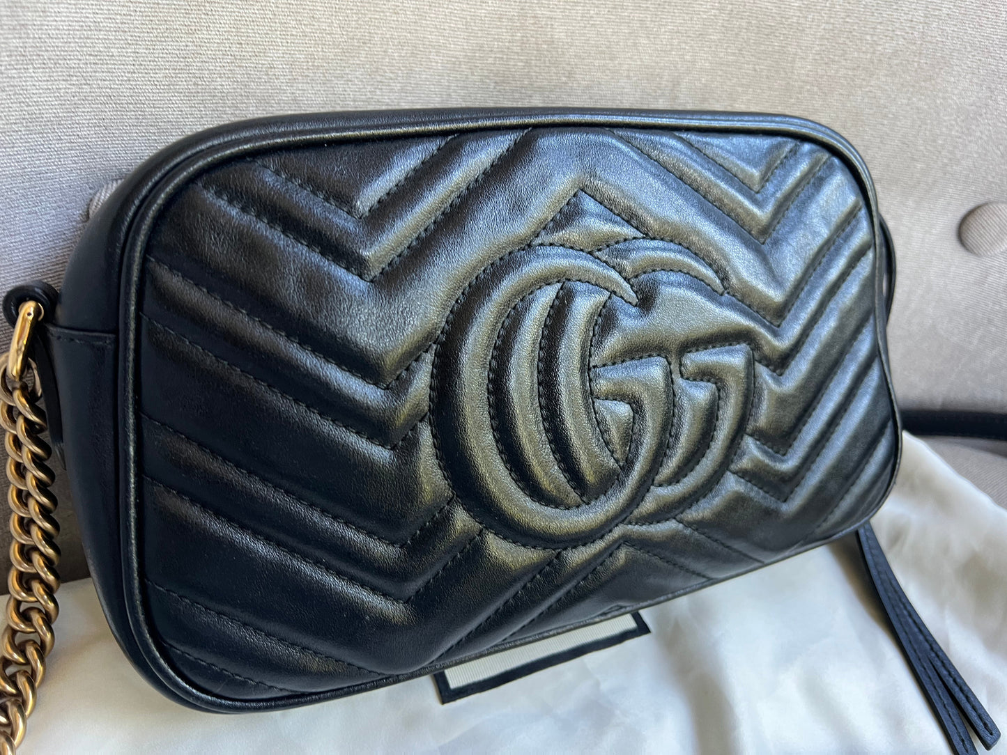 Gucci GG Black Marmont Small Shoulder Bag