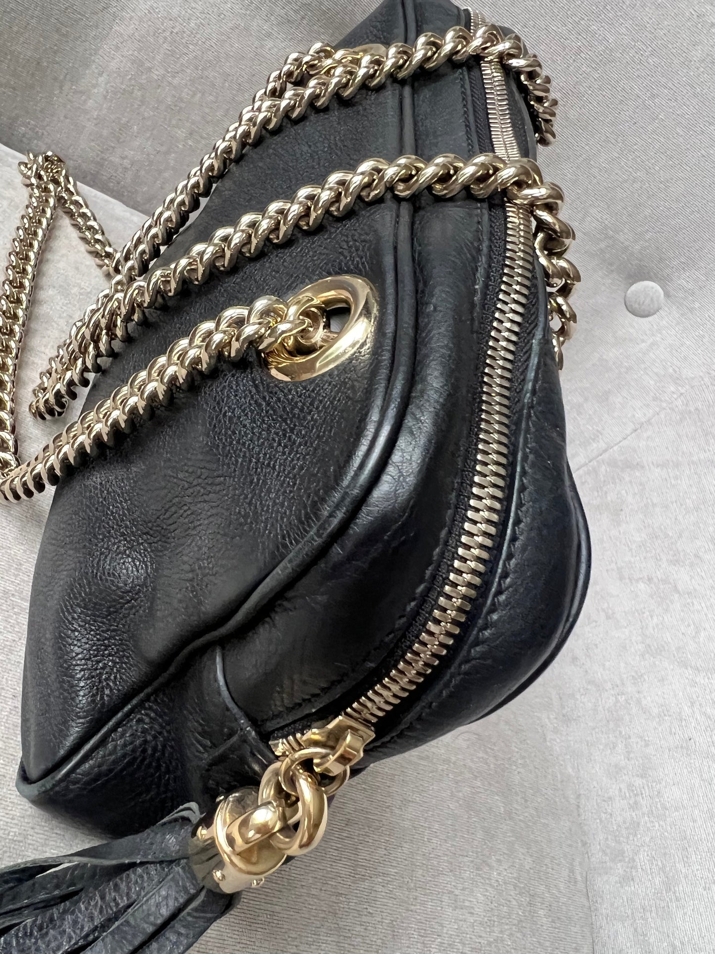 Gucci Black Small Soho Chain Tote
