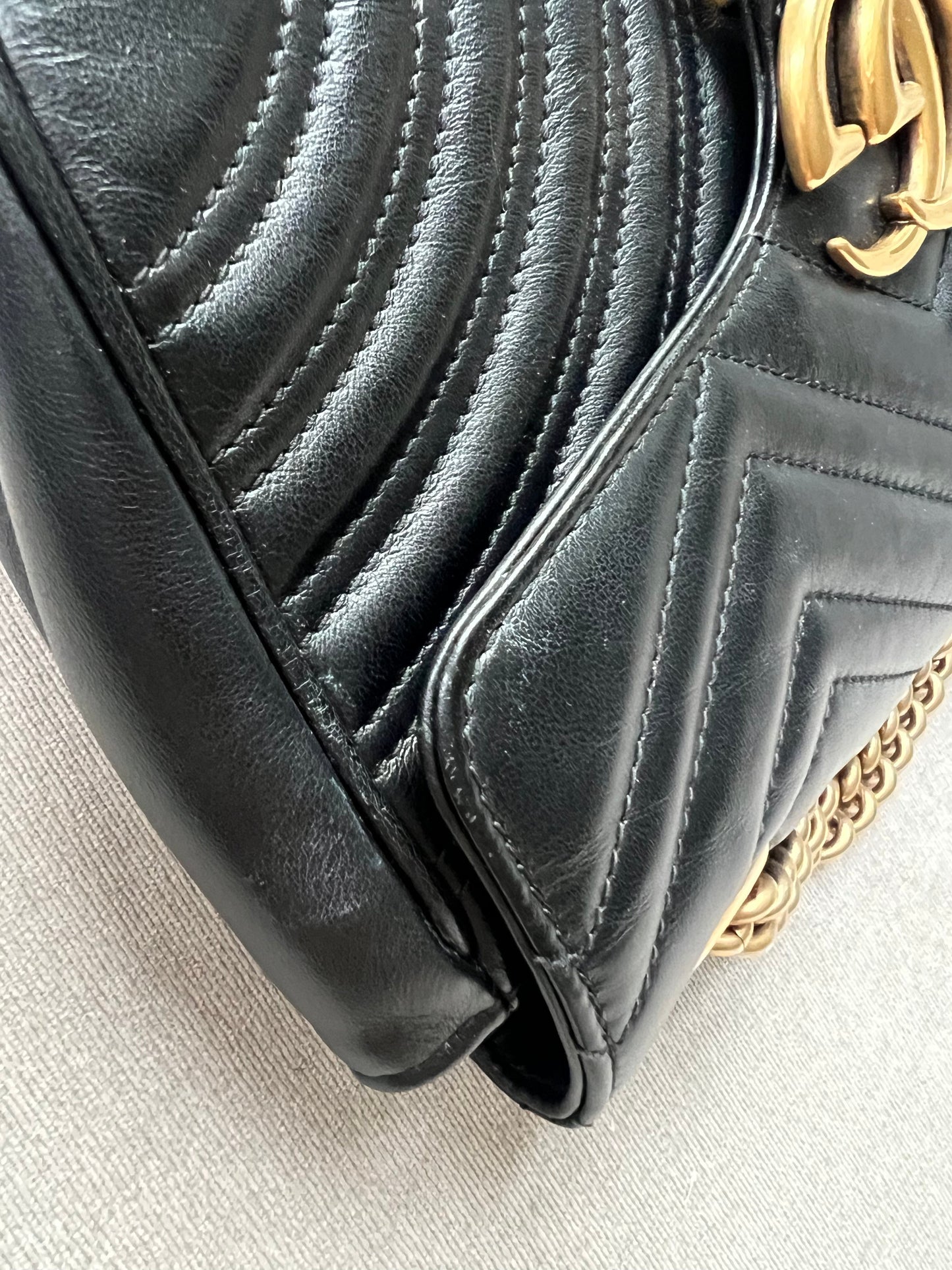 Gucci GG Black Marmont Small Shoulder Bag