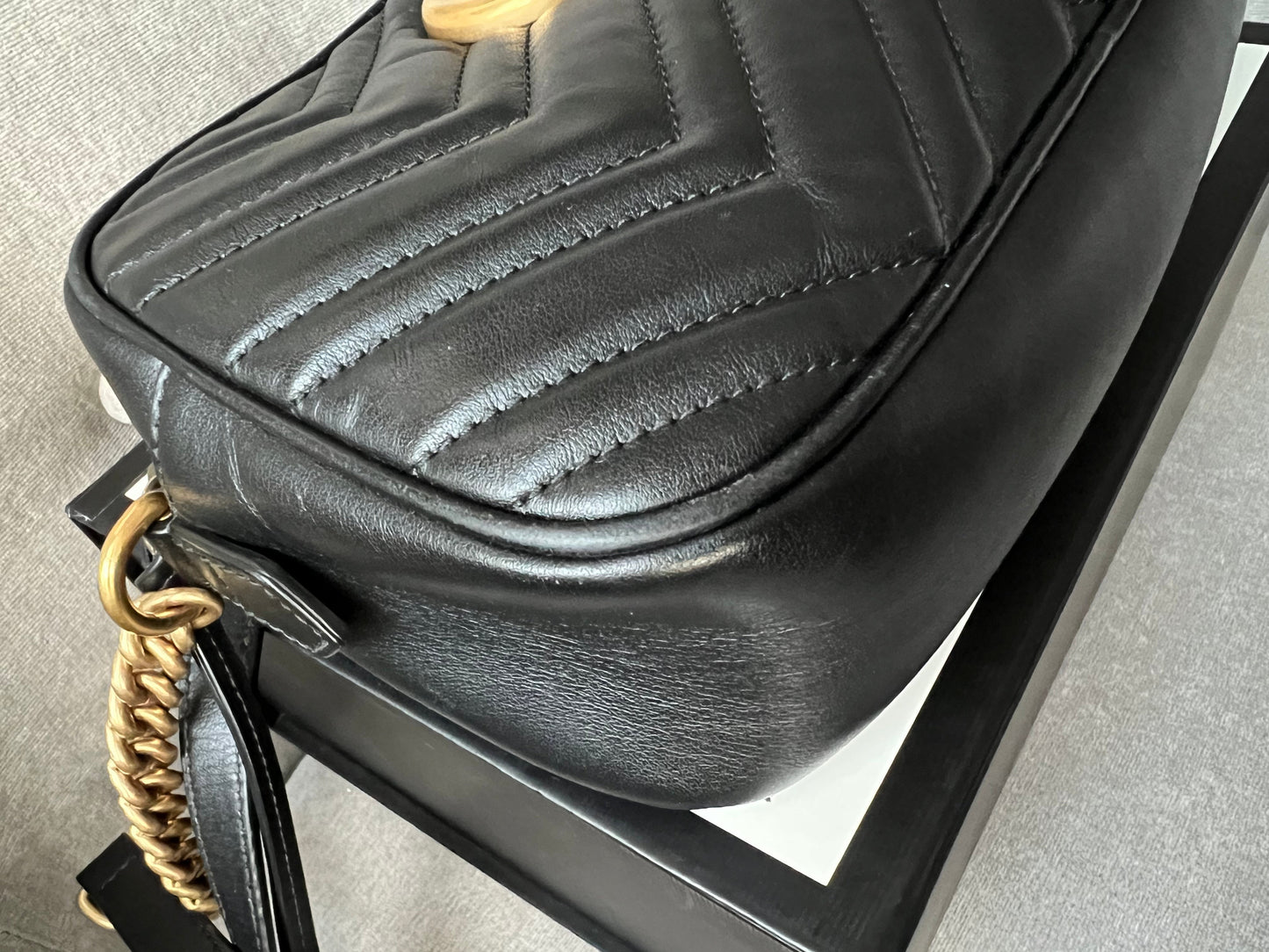 Gucci GG Black Marmont Small Shoulder Bag (RRP £1250)